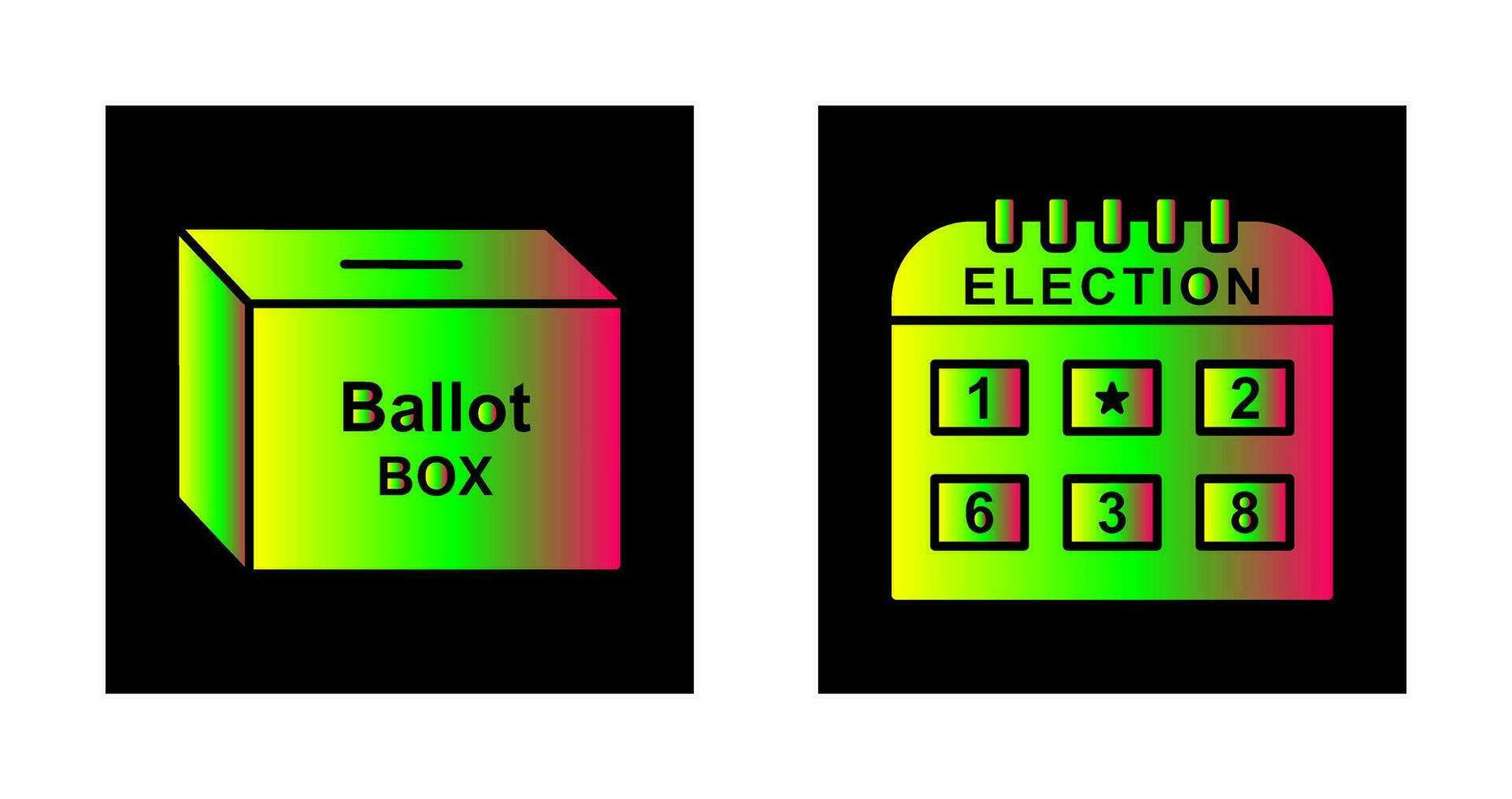Ballot Box and Election day Icon vector