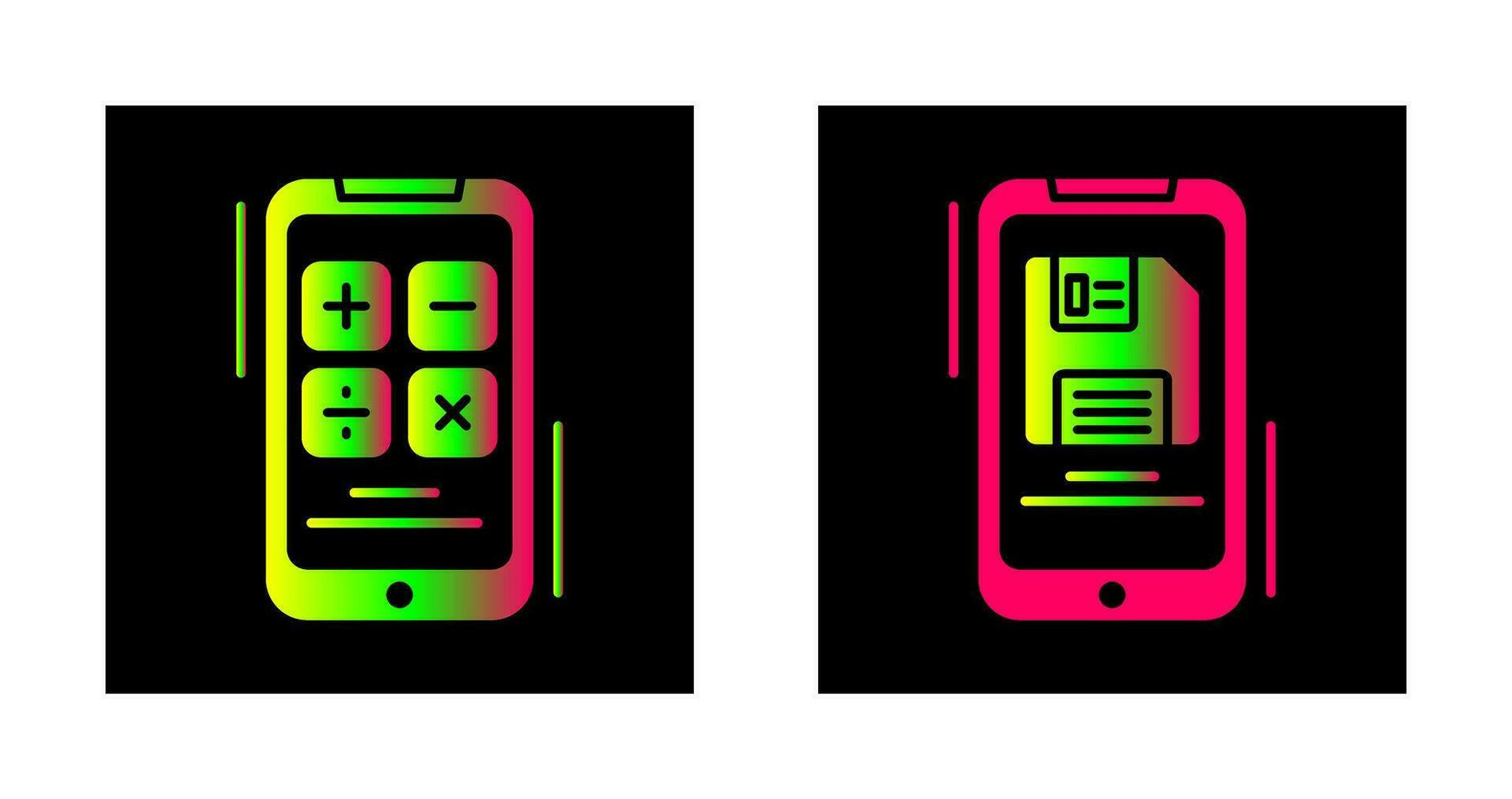 Calculator and Backup file Icon vector