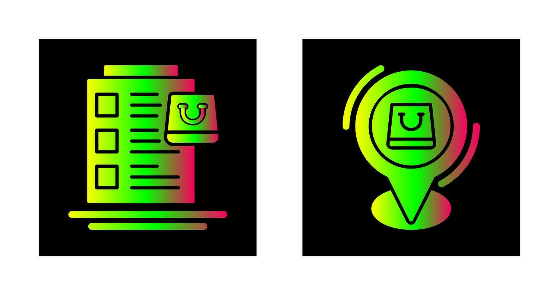 Wish List and Shop Location Icon vector