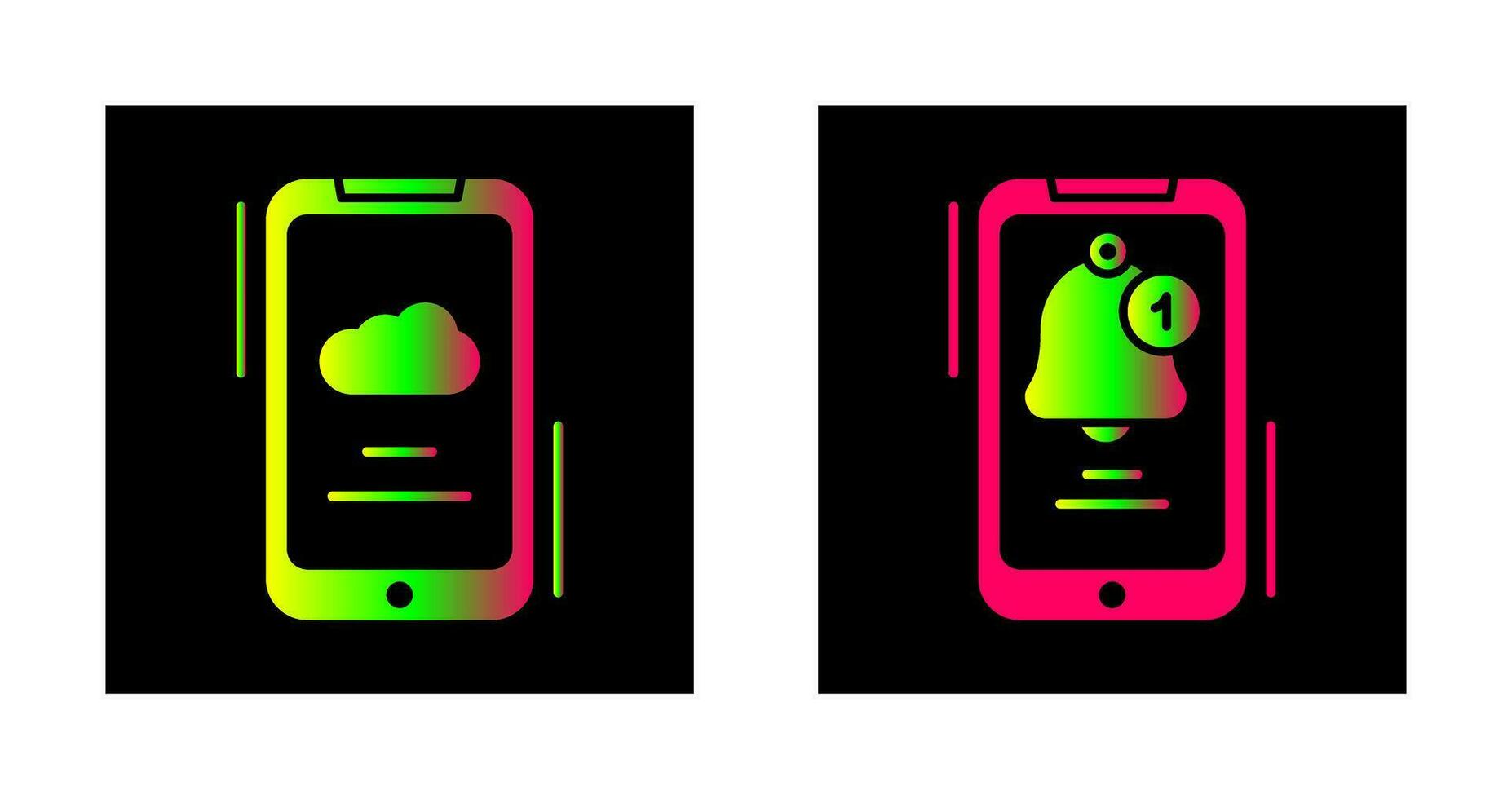 Weather App and Notifications Icon vector