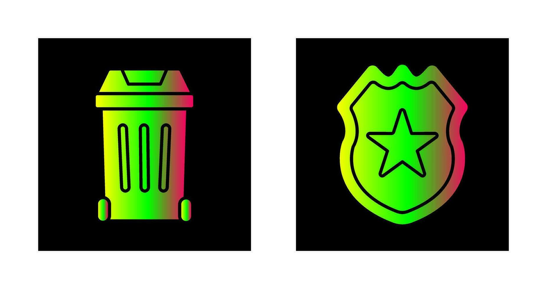 Gargage and Shield Icon vector