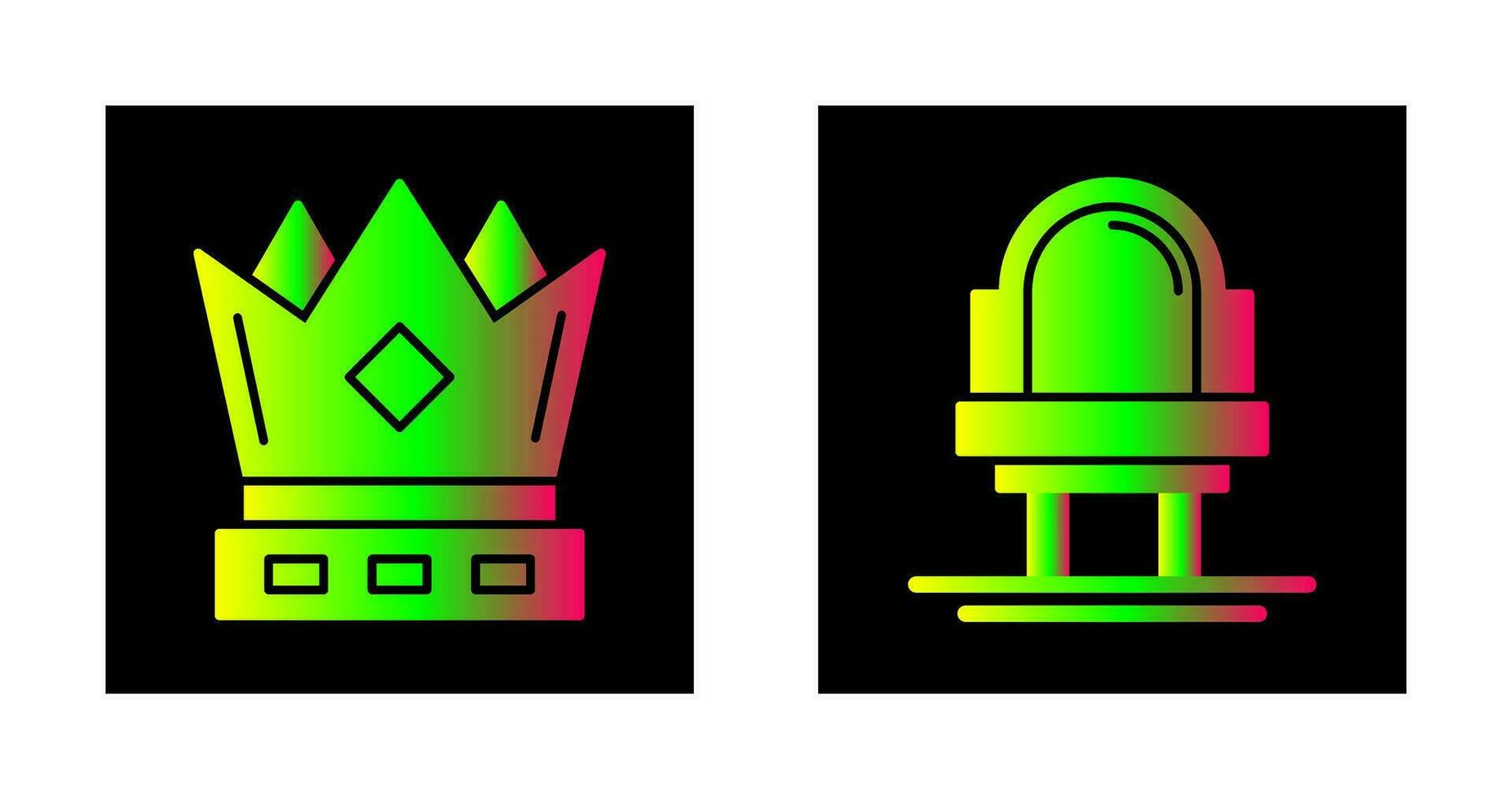 Crown and Mirror Icon vector