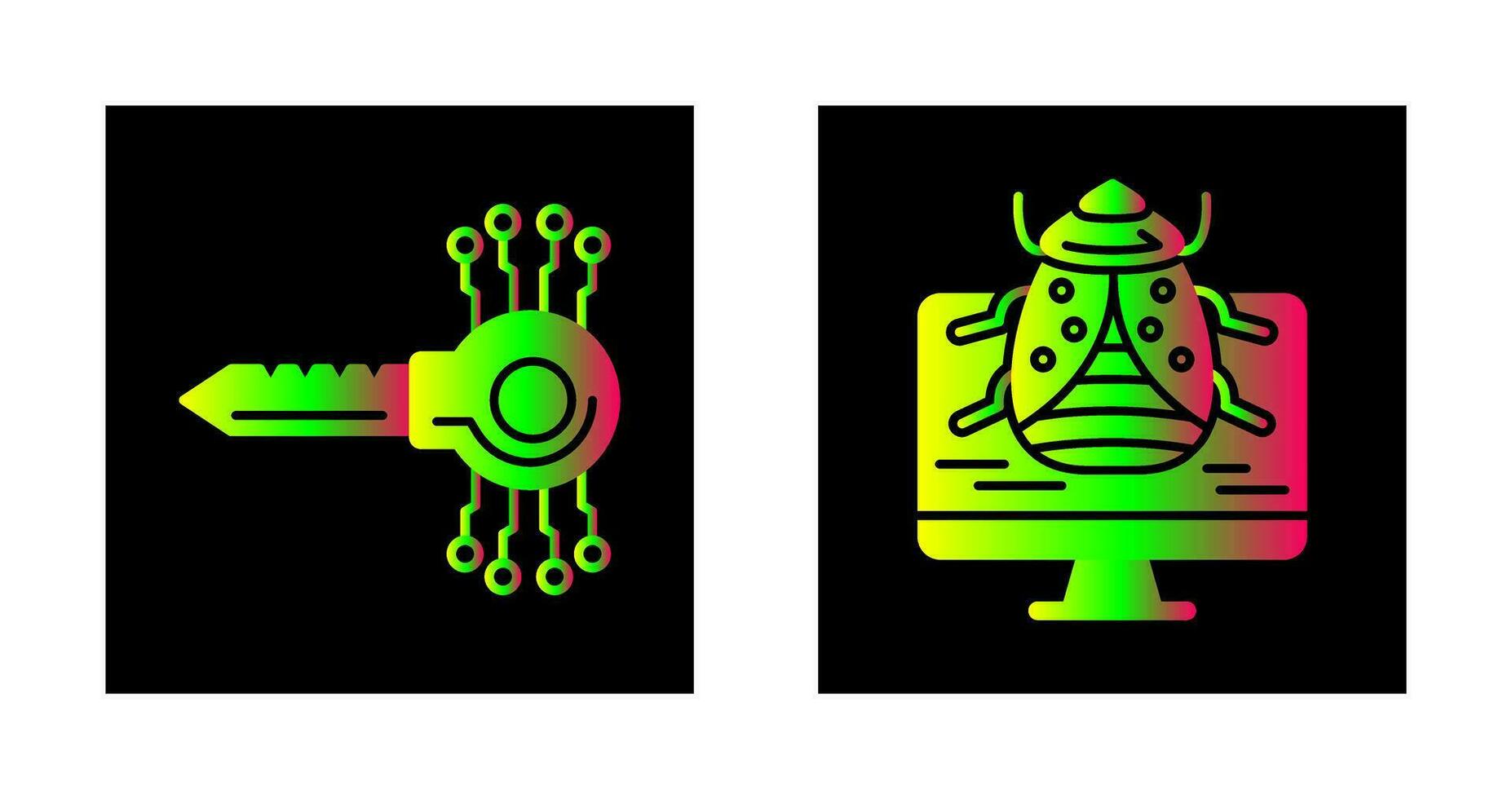 Key Code and Malware Icon vector