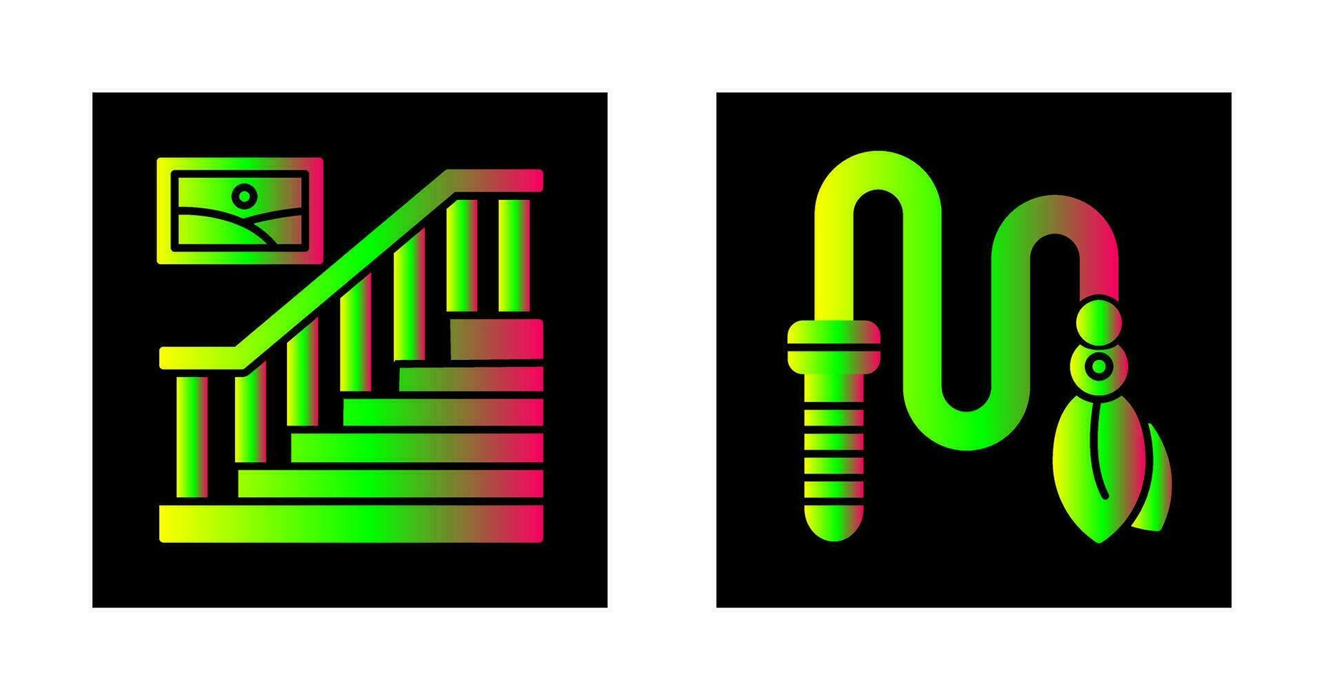 Stair and Cat Toy Icon vector