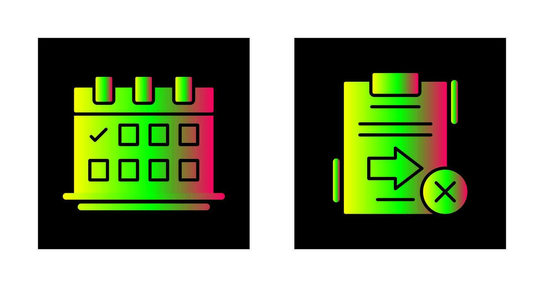 Send Failed and Calender Icon vector