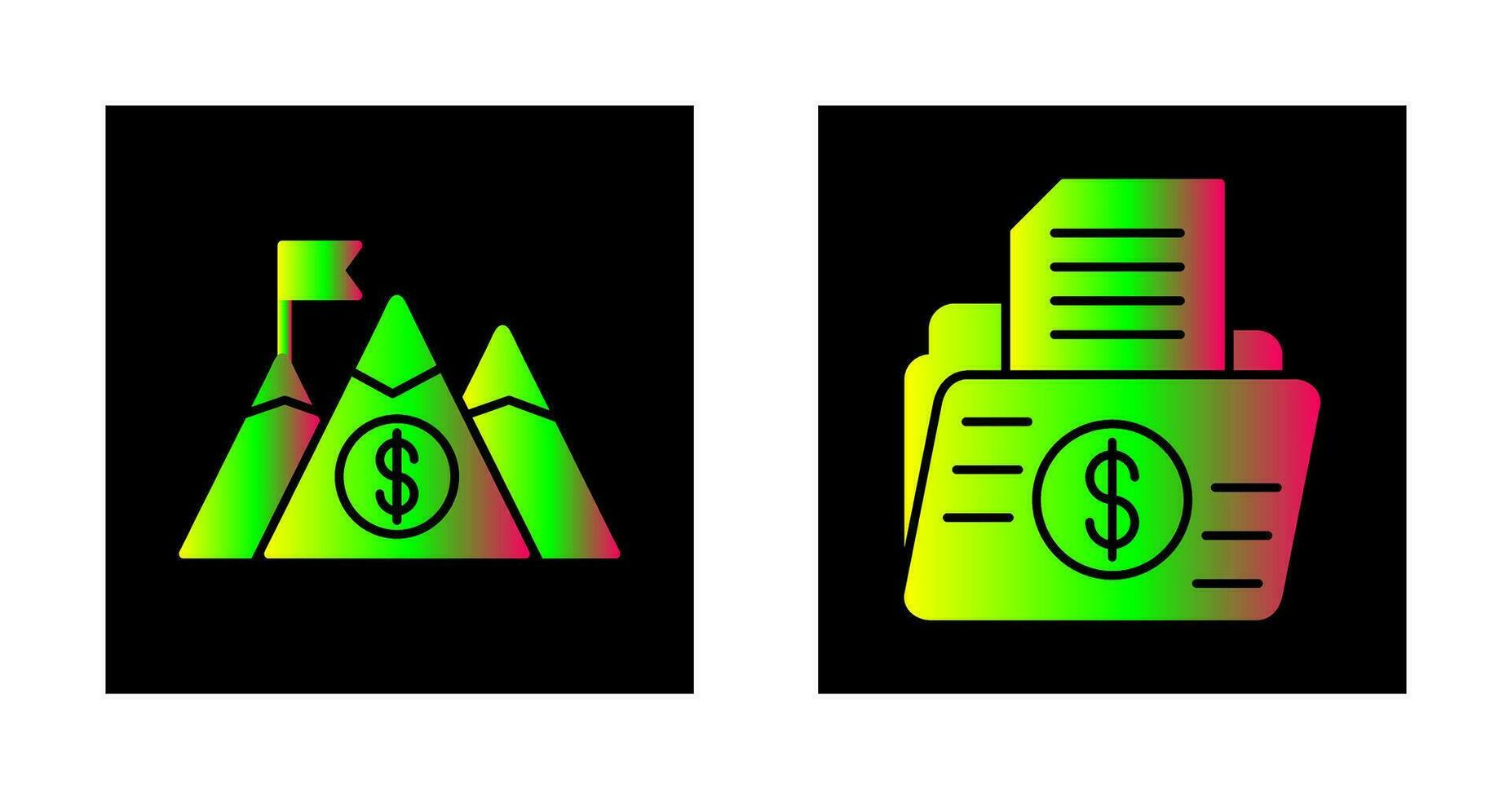 Mountain and Folder Icon vector