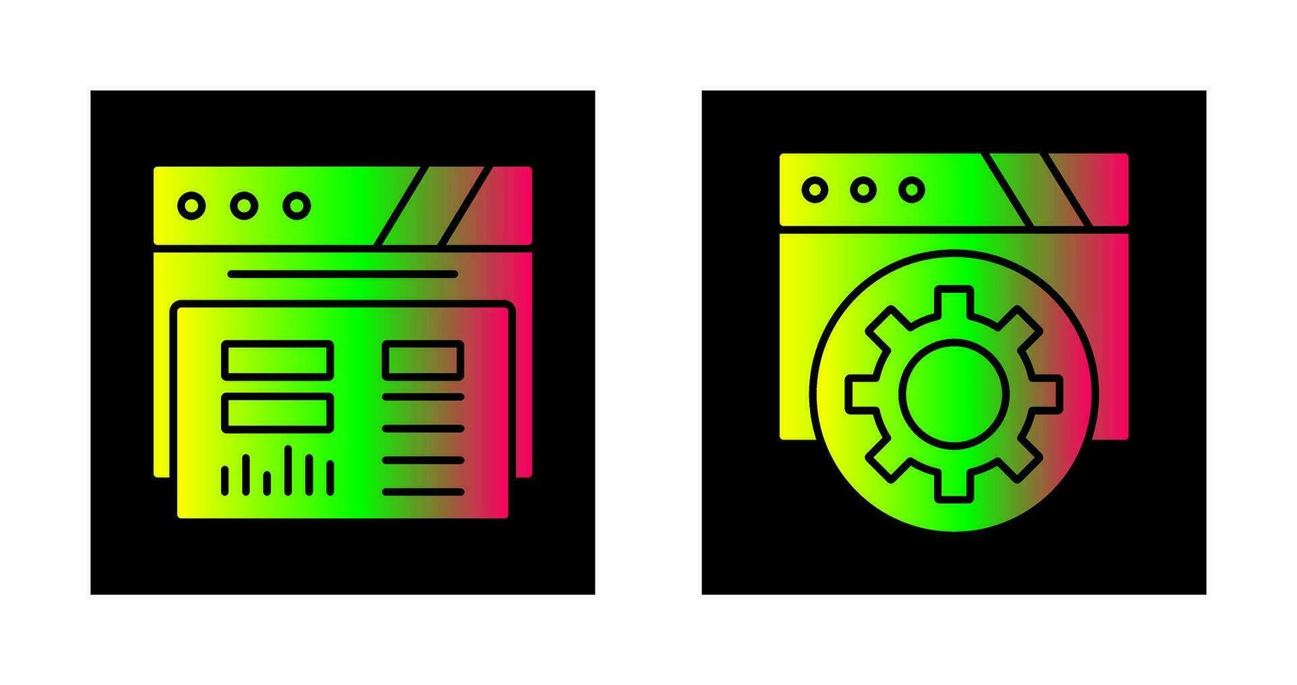 Dashboard and Browser Icon vector