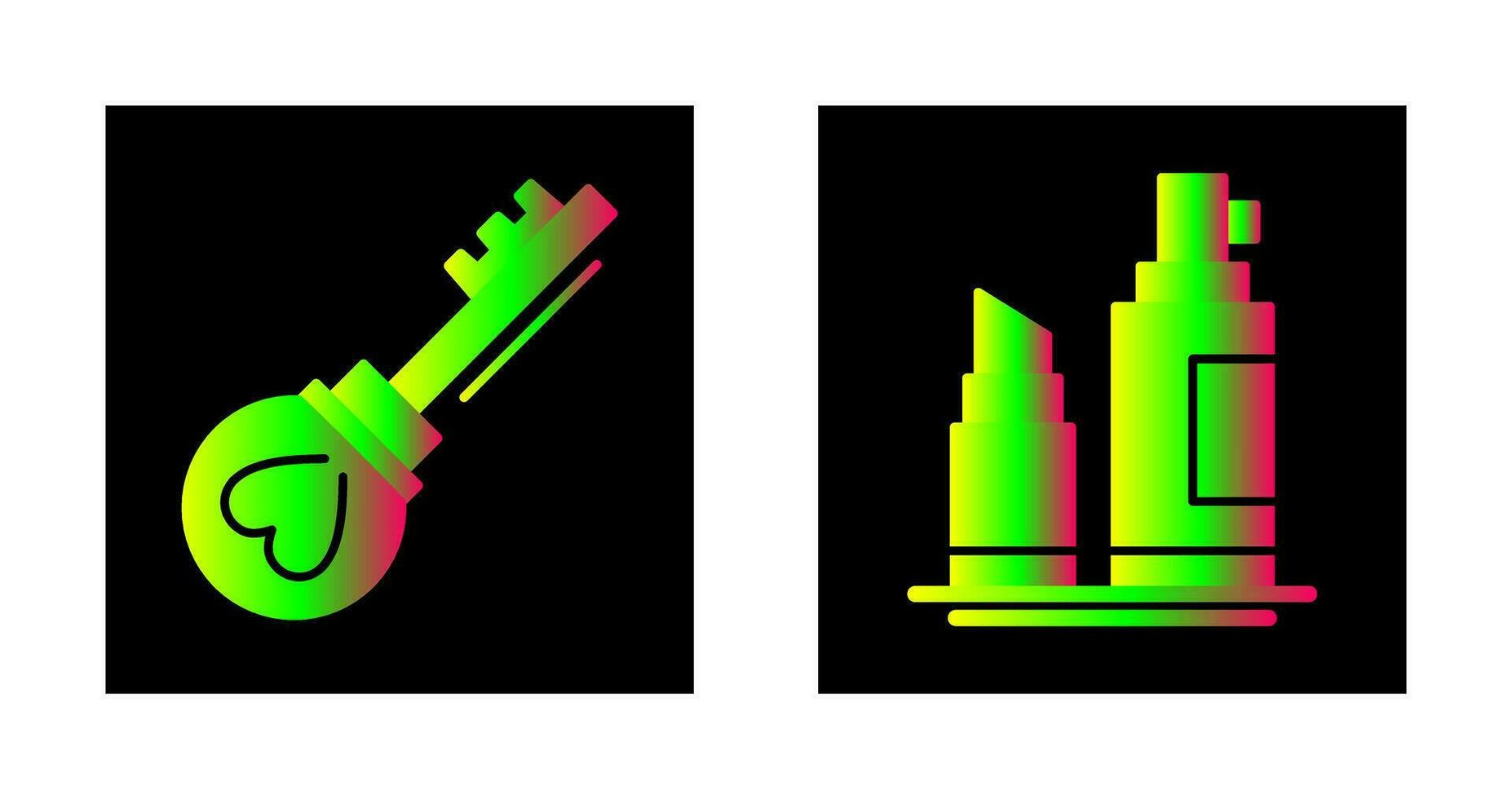 Key and Make up  Icon vector