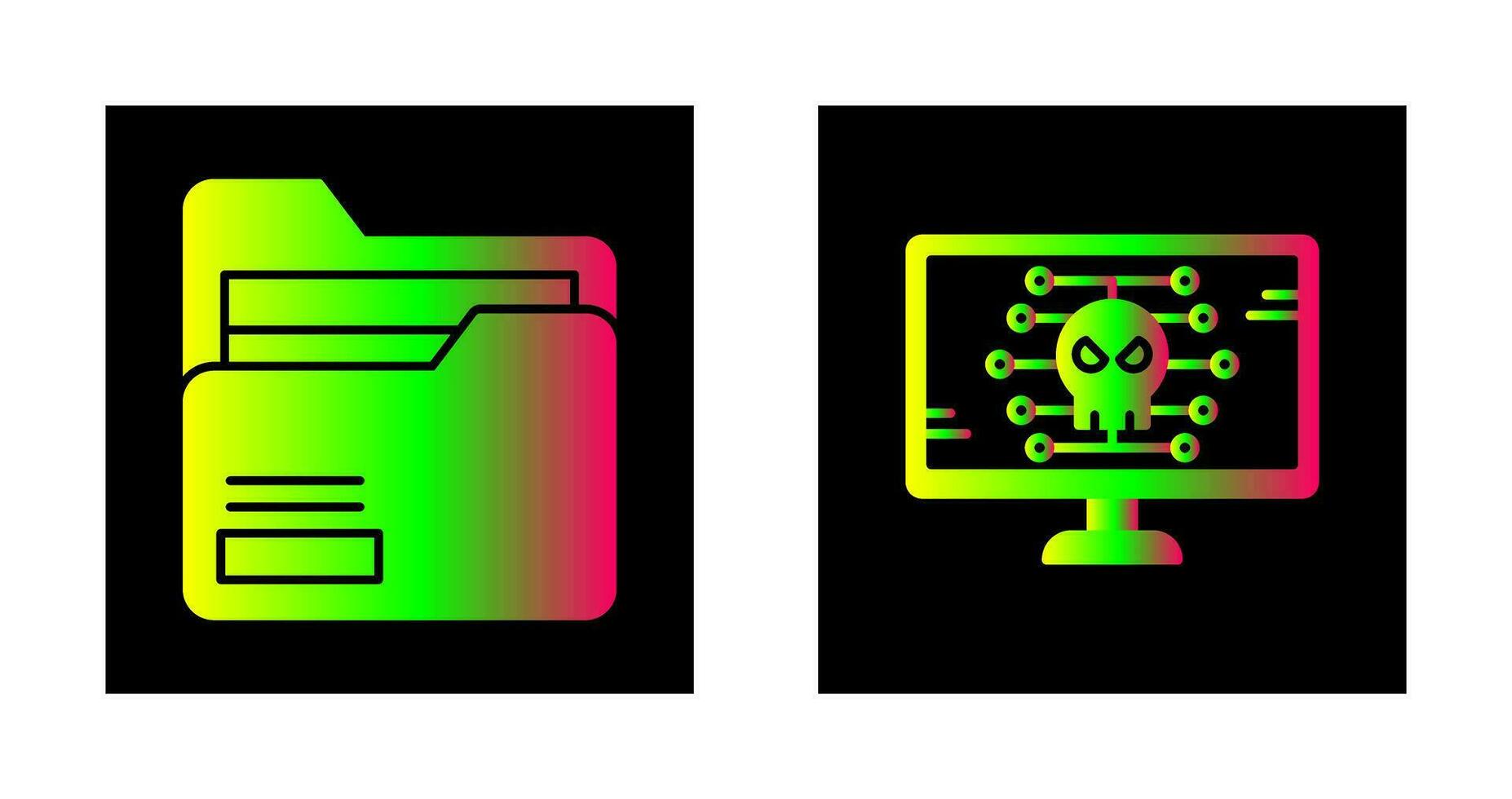 Folder and Malware Icon vector