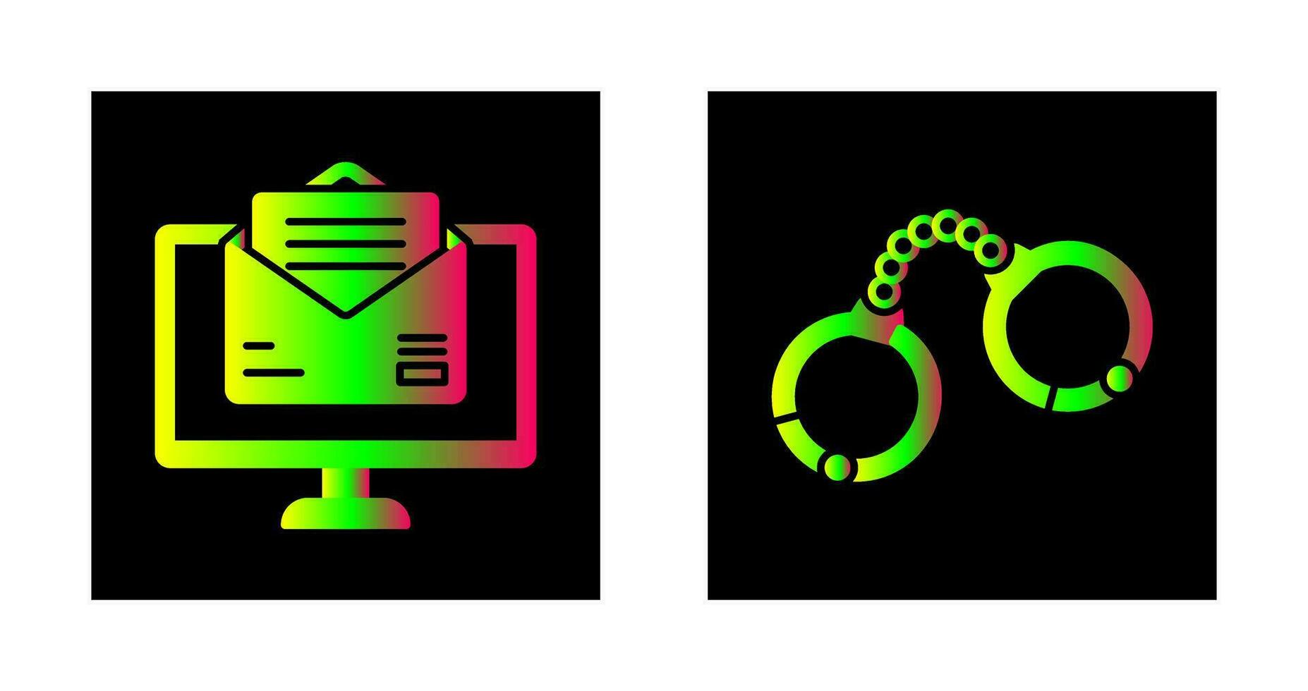 Mail and Handcuffs Icon vector