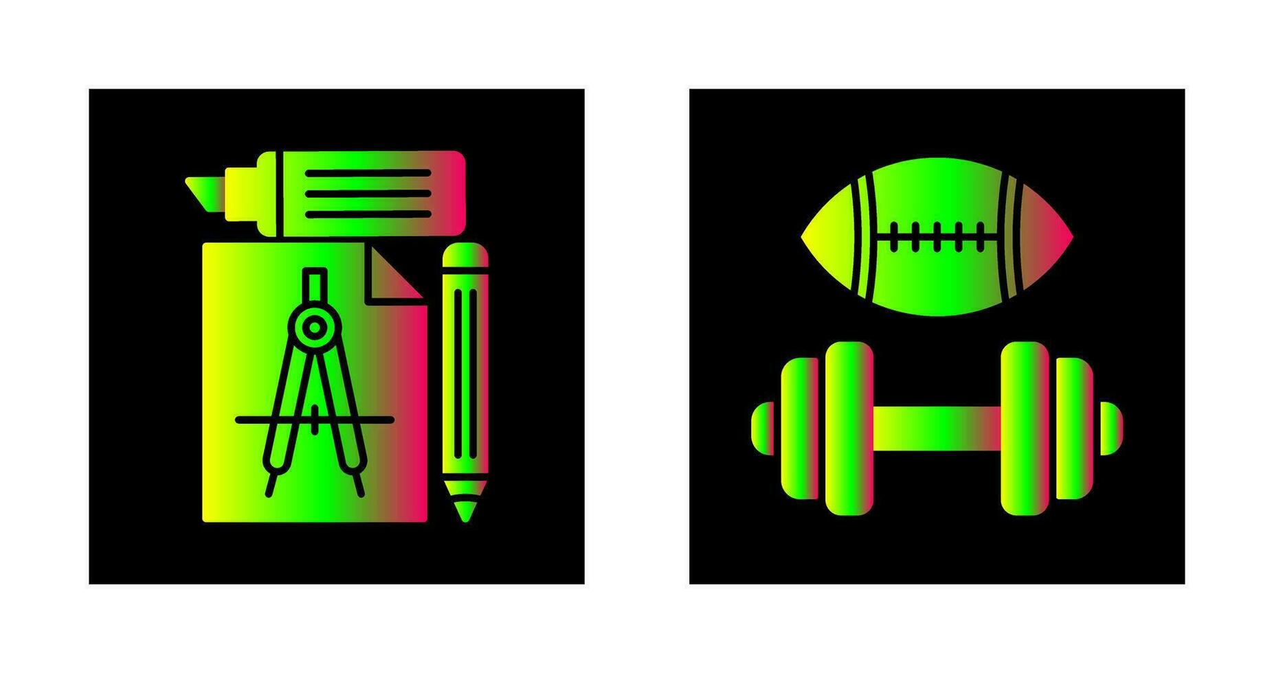 Study Tools and Sport Faculty Icon vector