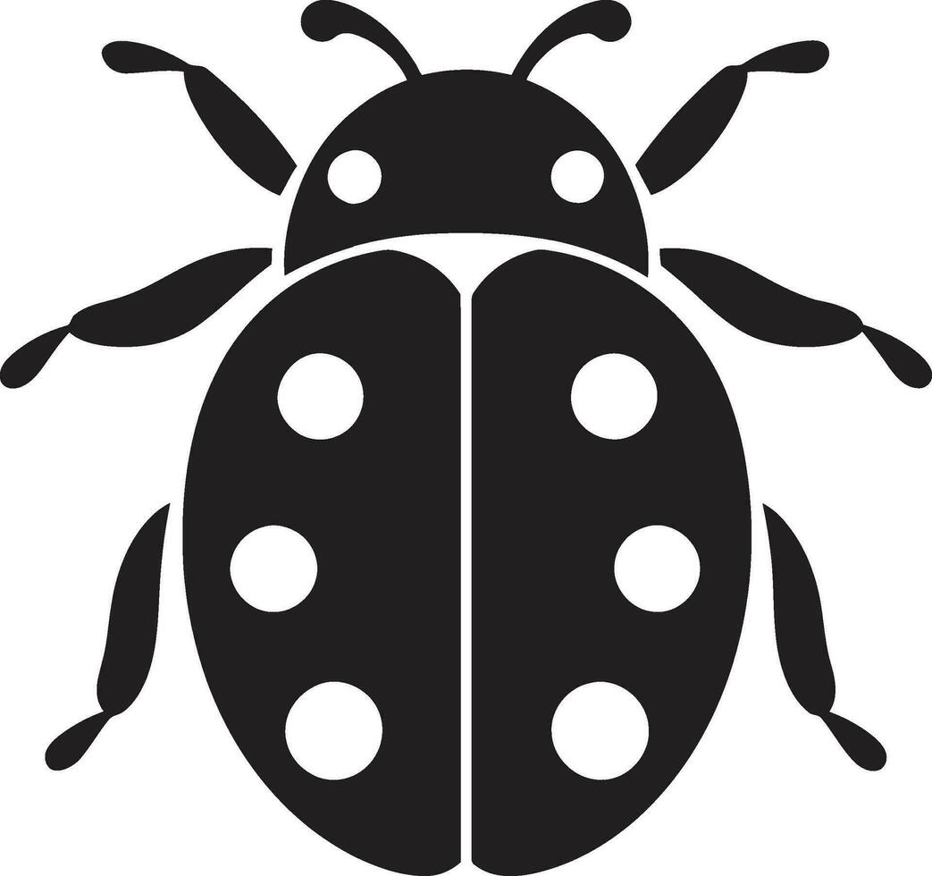 Geometric Emblem of Beauty in Black Insect of the Night Minimalistic Charm vector