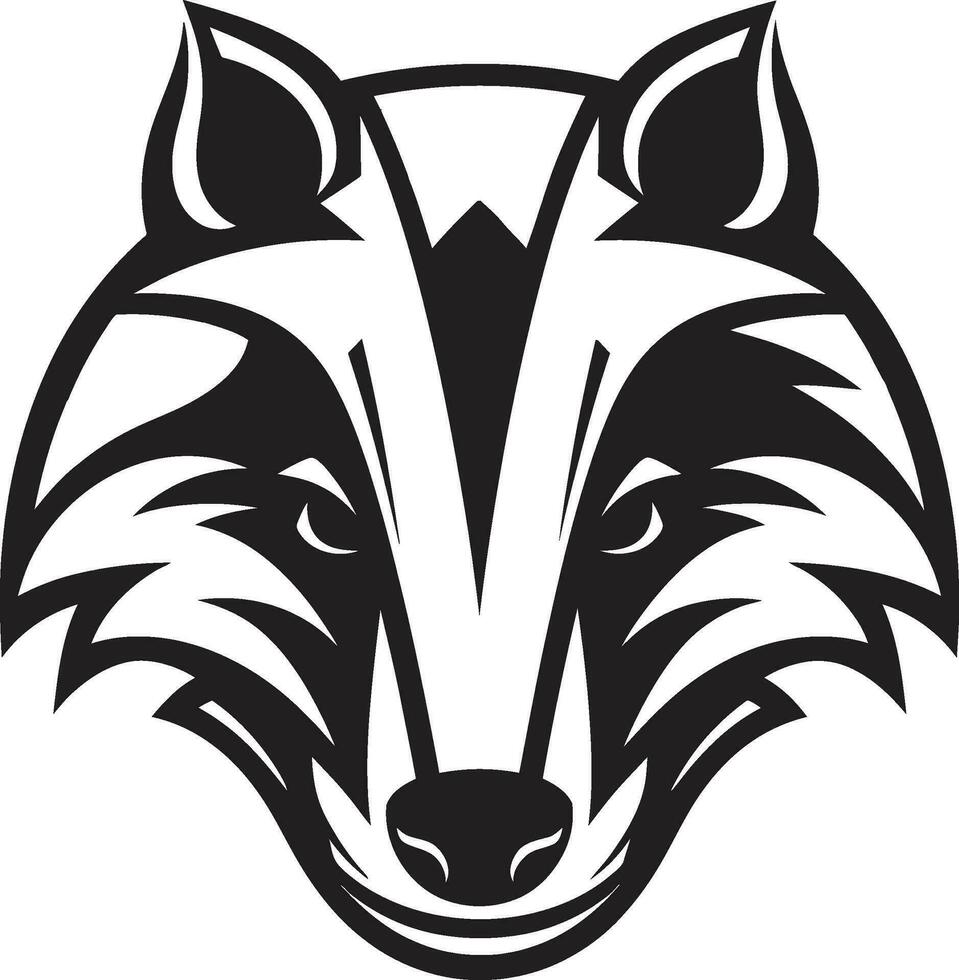 Tribal Badger Design Badger Majesty Symbol vector