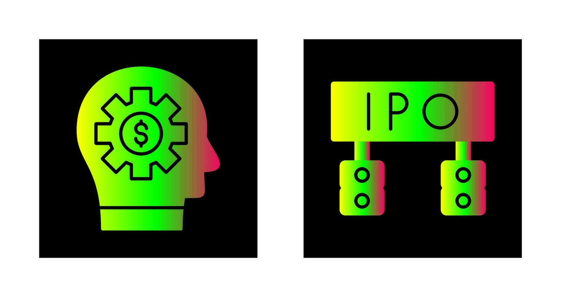 Thinking and Ipo Icon vector
