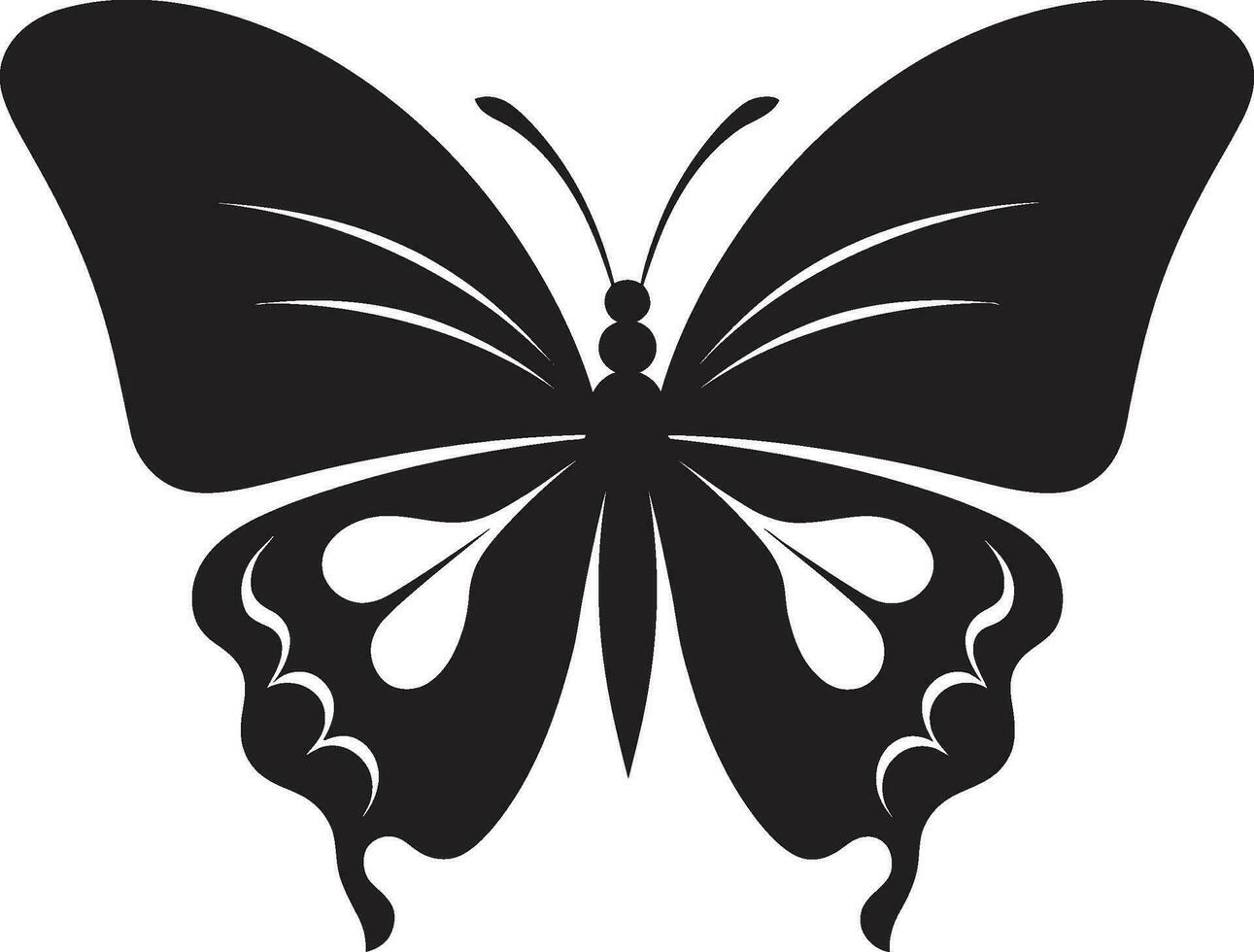Artistic Freedom Elegant Butterfly Symbol Elegance in Monochrome Black