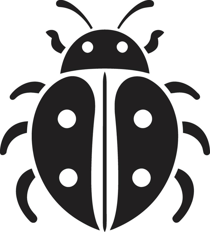 Timeless Beauty Ladybug Mark in Black Eyes of the Ladybug Emblematic Simplicity vector