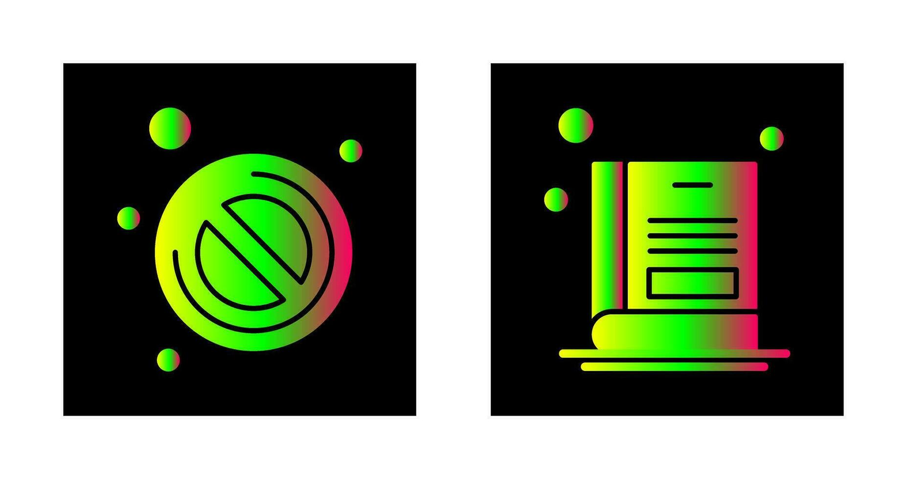 Forbidden and Book Icon vector