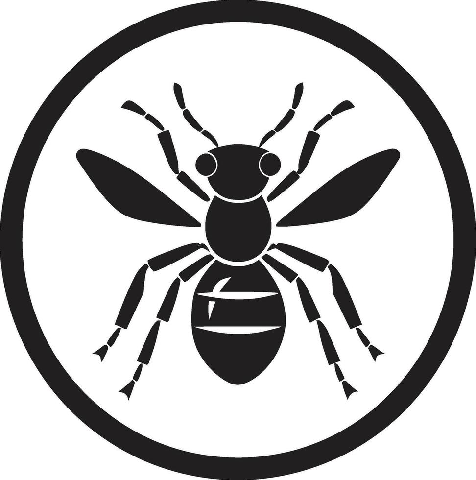 Streamlined Excellence Black Ant Vector Design Black Vector Ant Logo A Mark of Distinction and Quality