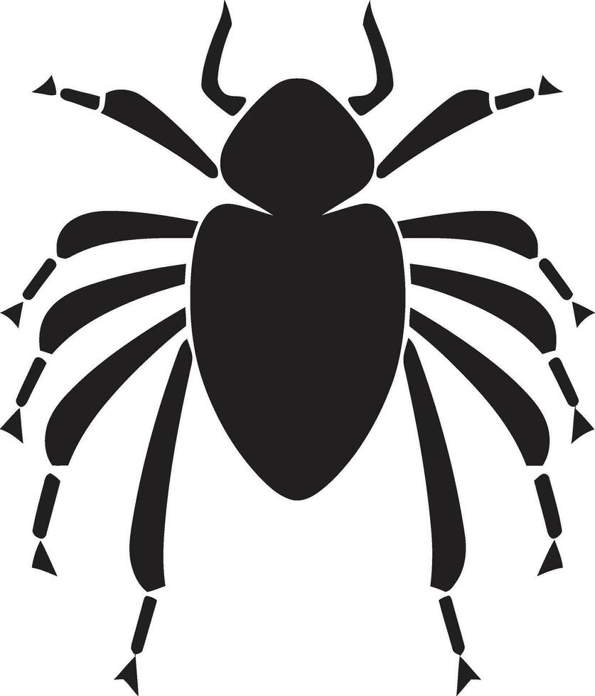 Elegant Black Vector Aphid Logo A Masterpiece in Design Sleek and Stylish Black Aphid Icon in Vector