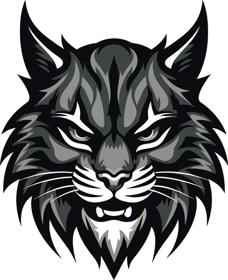 Bobcat Wild Predator Animal Vector Design A Fierce and Beautiful Wild Cat Bobcat Vector Design A Wild Predator Animal in a Vector Illustration Format
