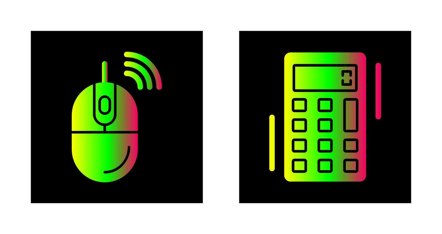 Calculator and Mouse Icon vector