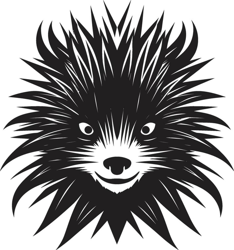 Porcupine Quill Abstract Insignia Porcupine Spike Premium Badge vector