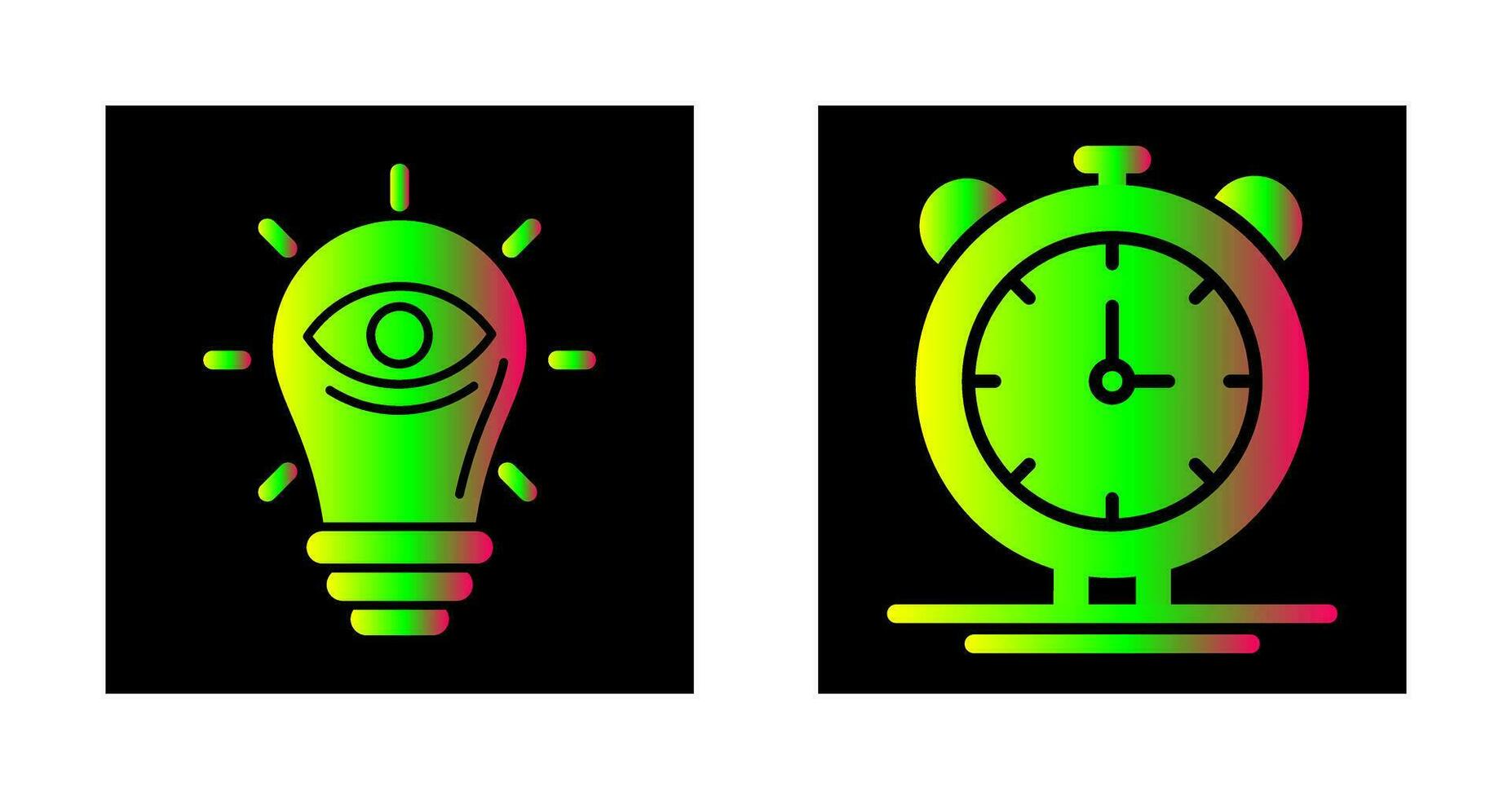 visionario y alarma campana icono vector