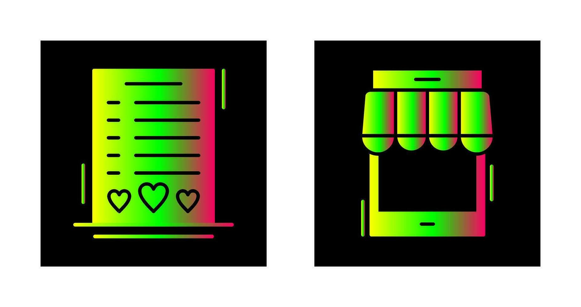 Wishlist and Online Shop Icon vector