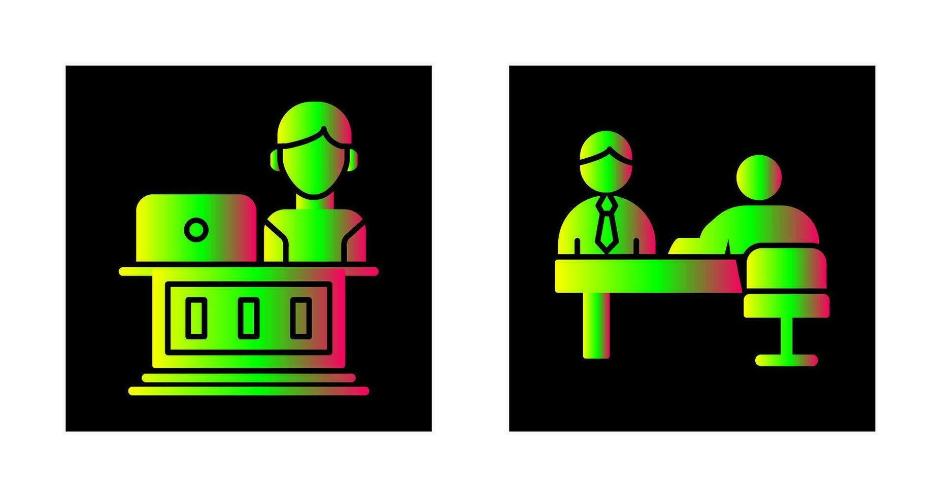 Employee and Evaluating work Icon vector