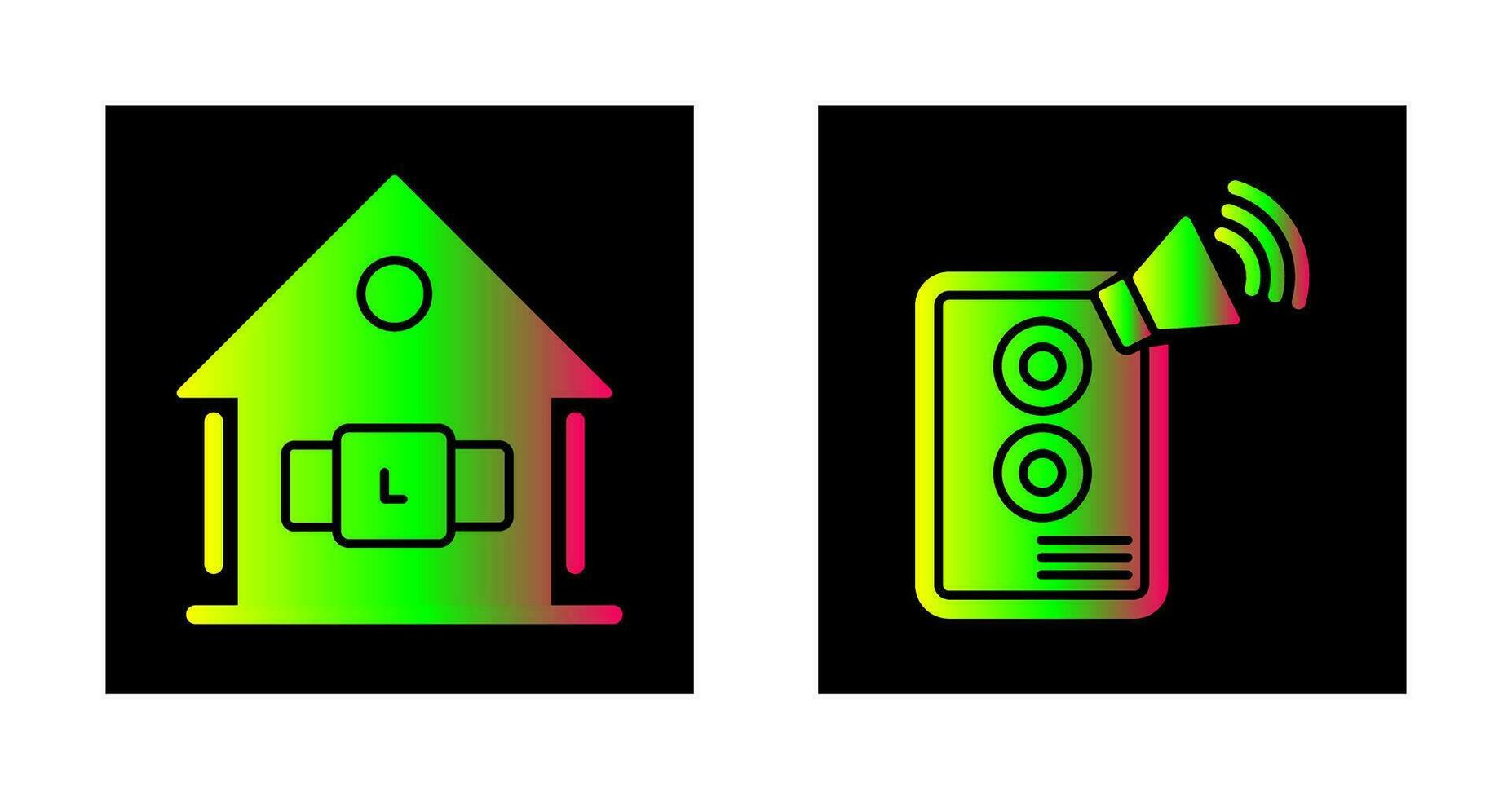 Smartwatch and Speaker Icon vector