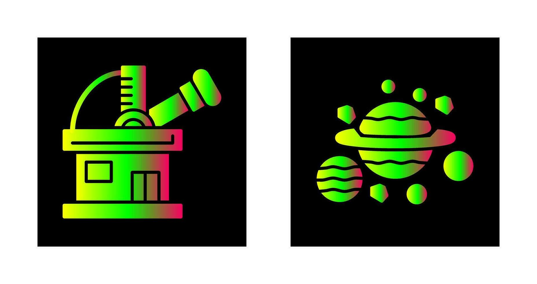 observatory and planets Icon vector