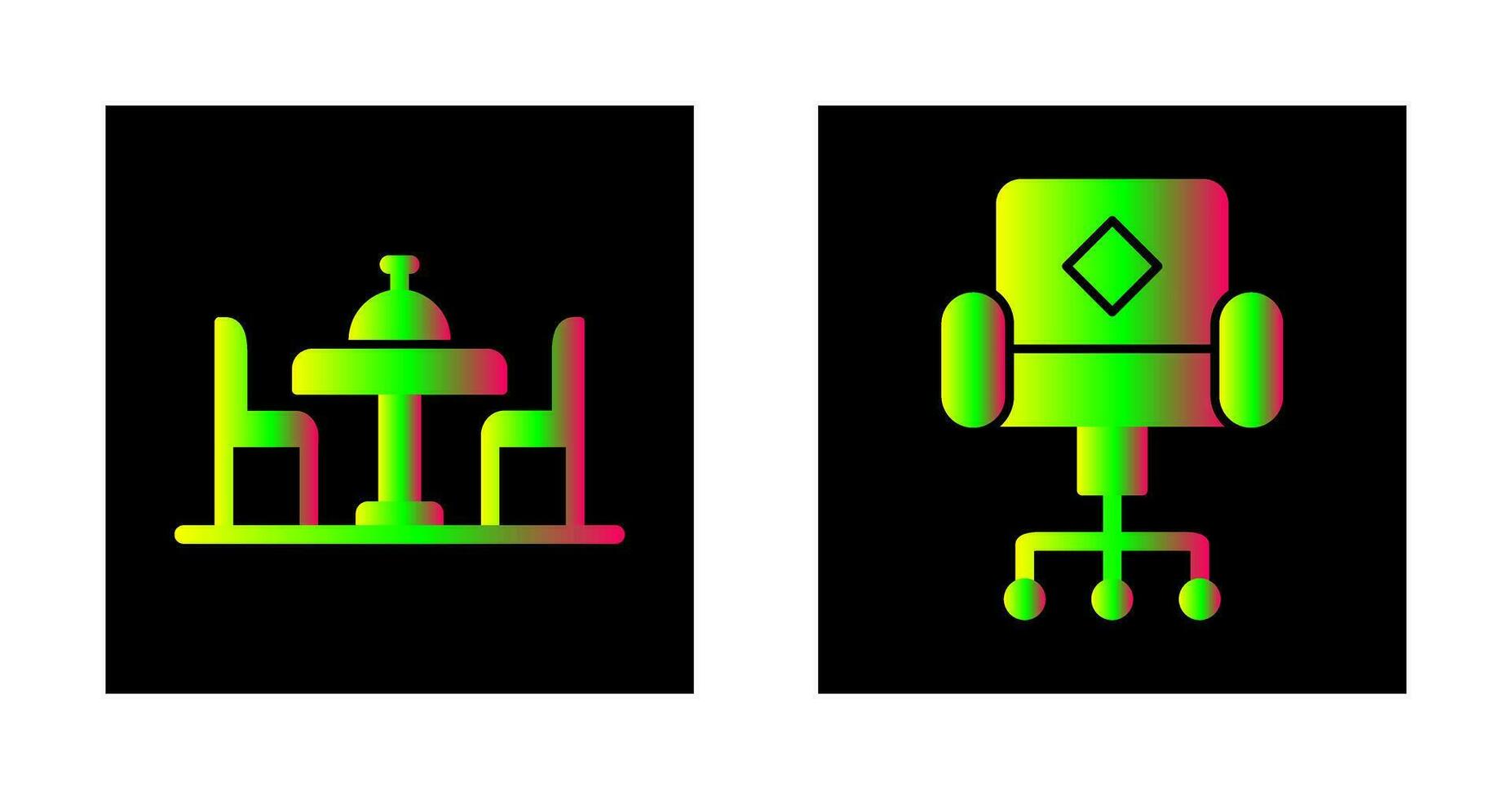 Chair and Dinning Table Icon vector