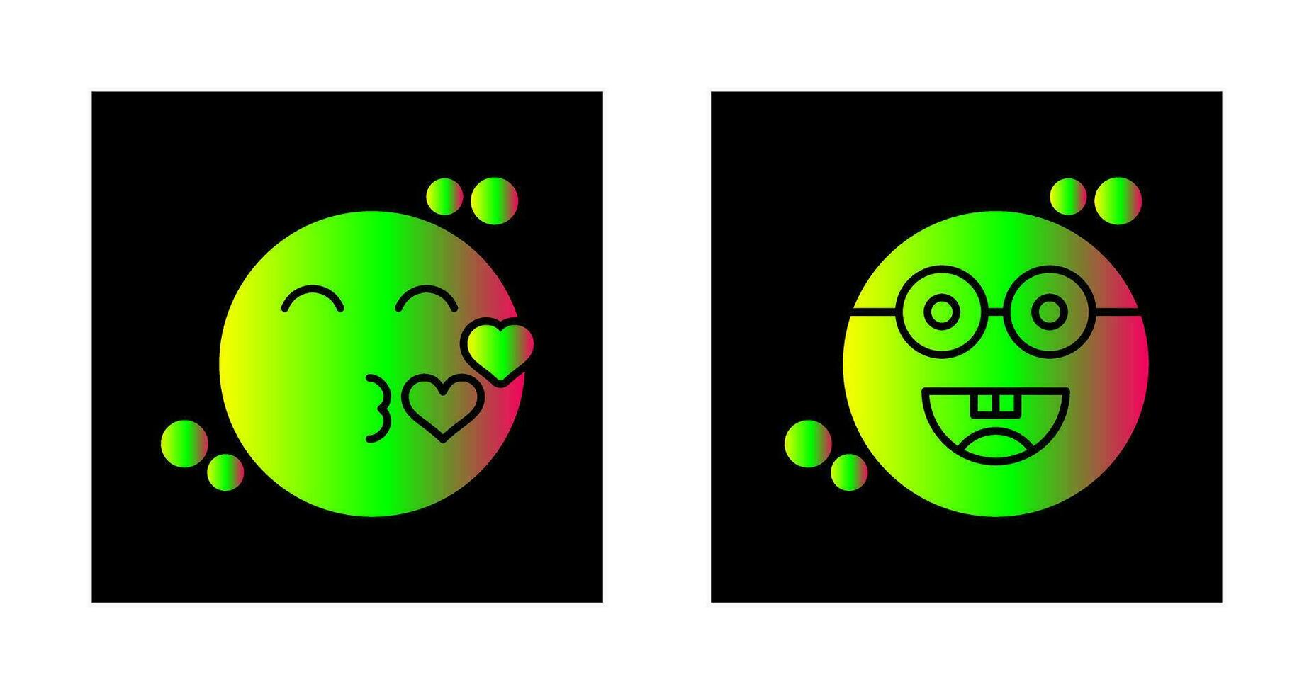 Beso y lentes icono vector