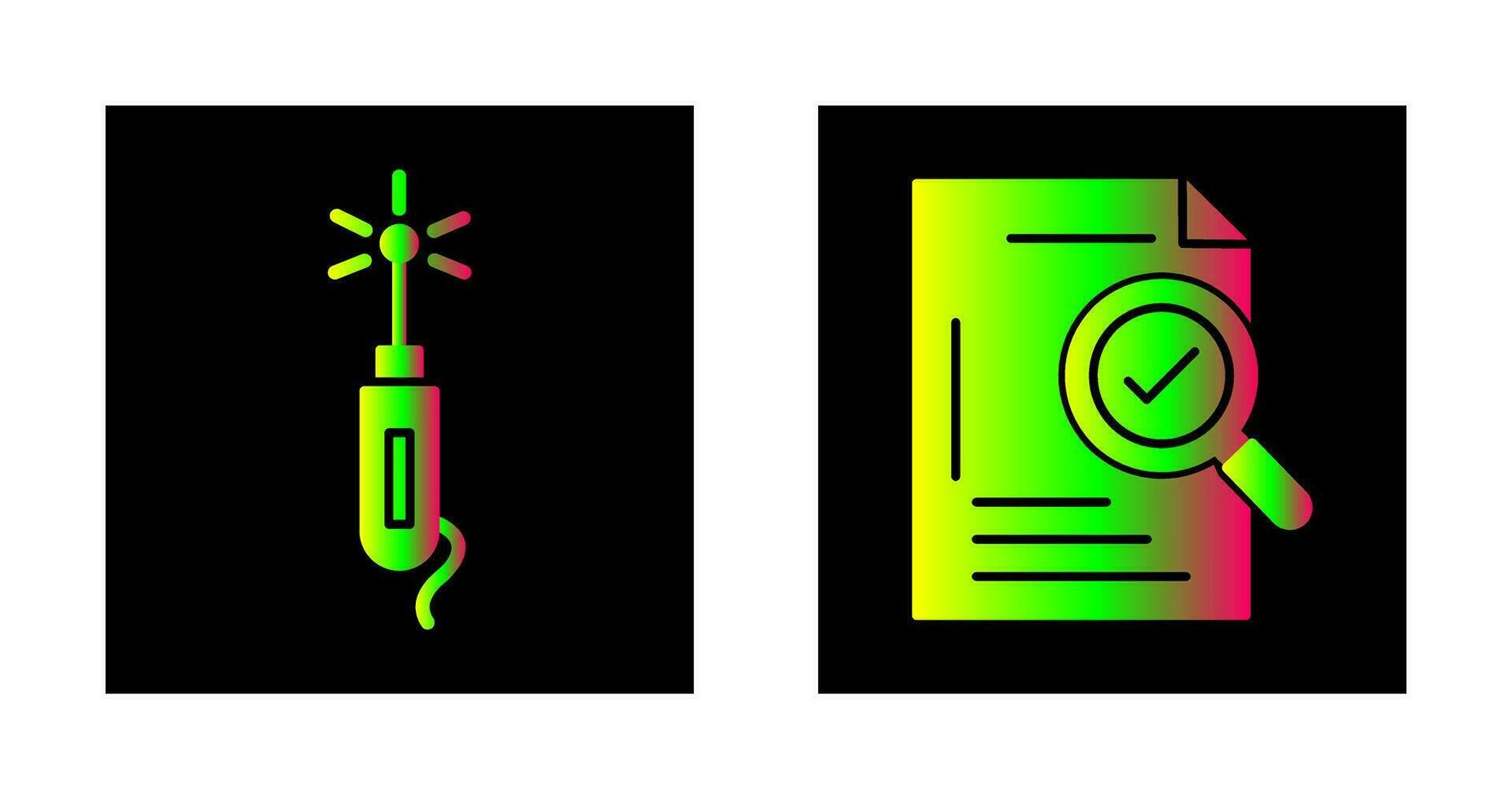 Laser Pen and Check Icon vector
