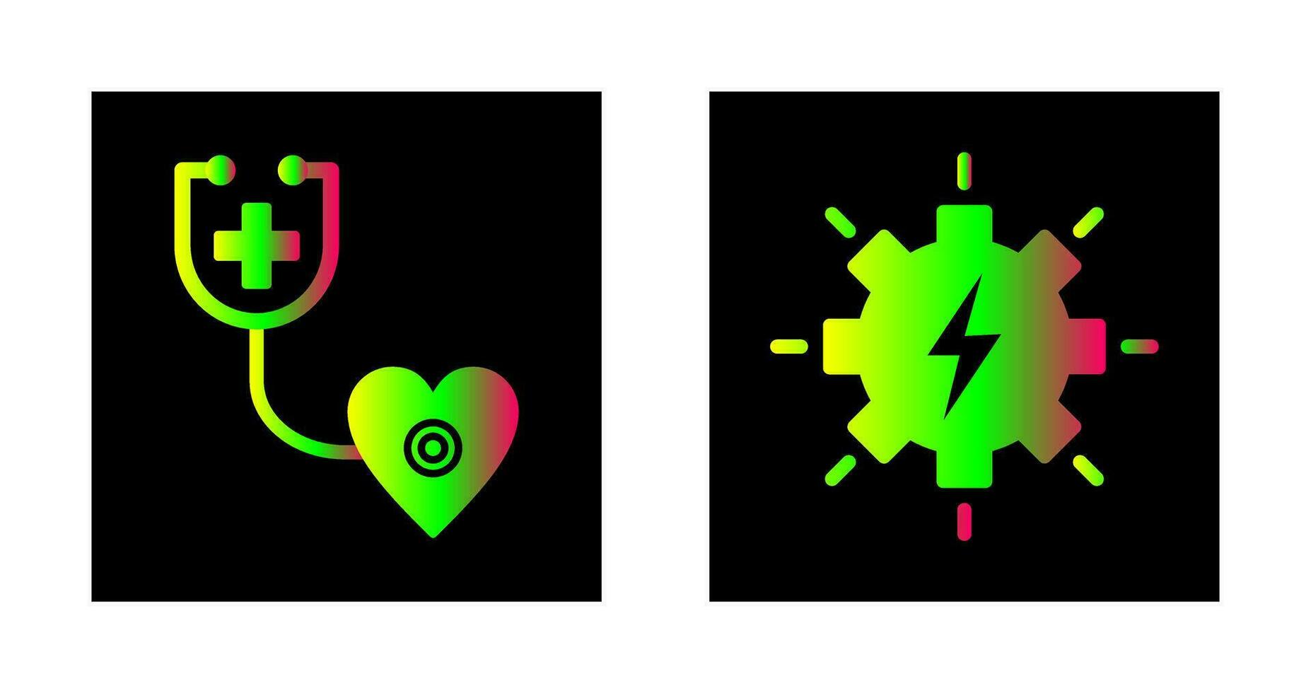Phonendoscope and Electricity Icon vector