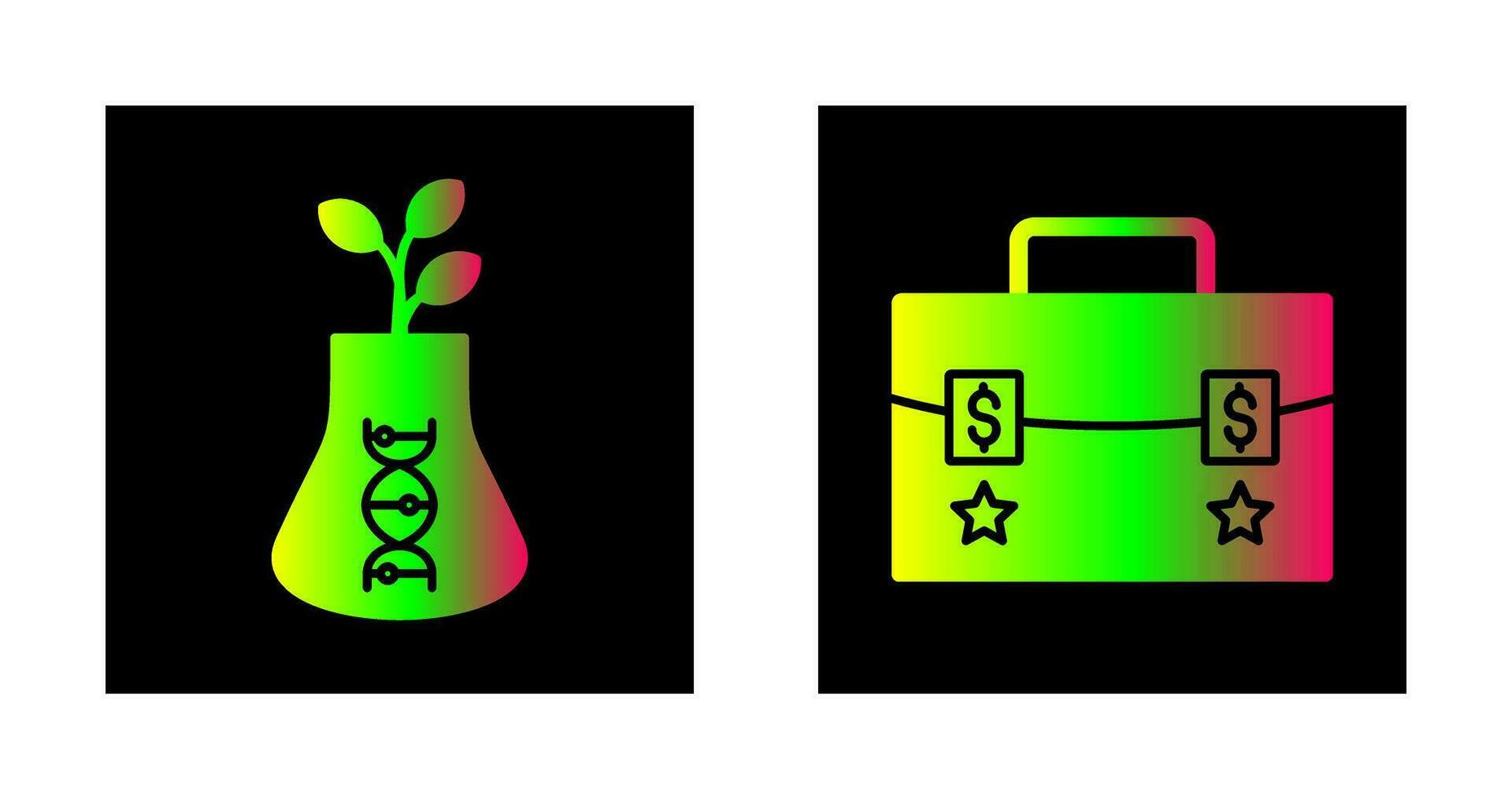 Biology and Briefcase Icon vector