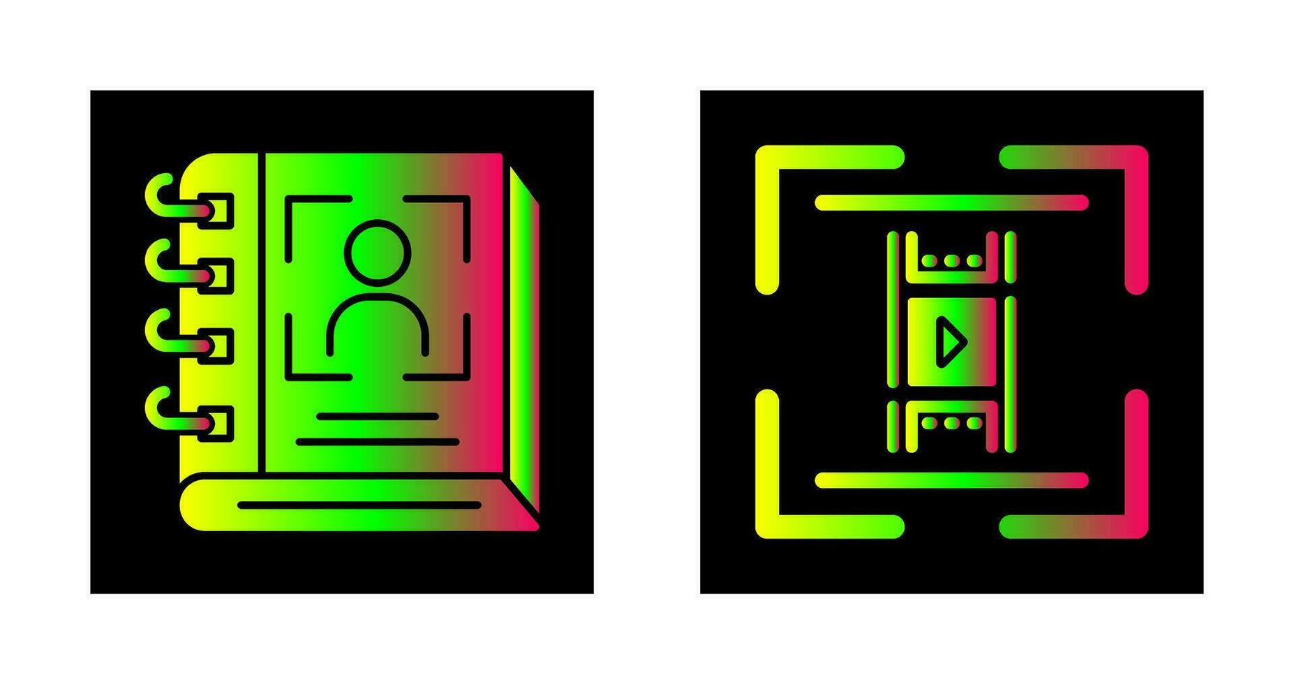 Directory and Video Icon vector