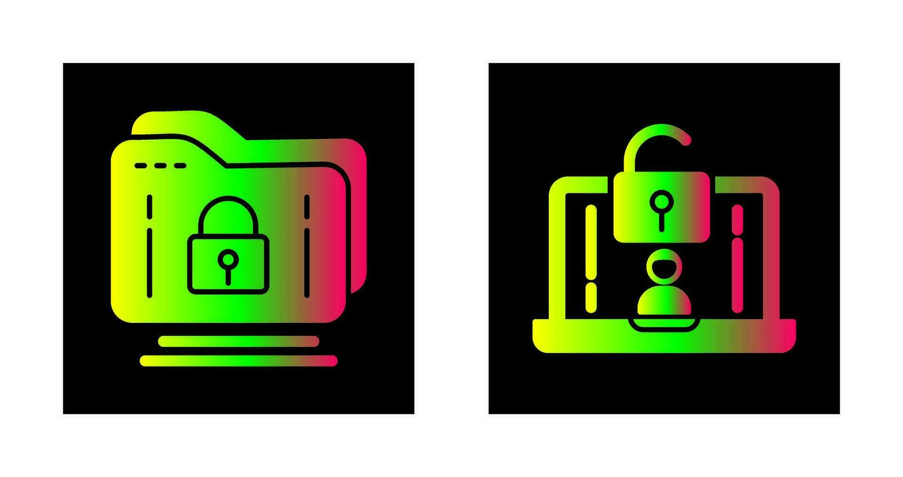 Folder and Access Icon vector
