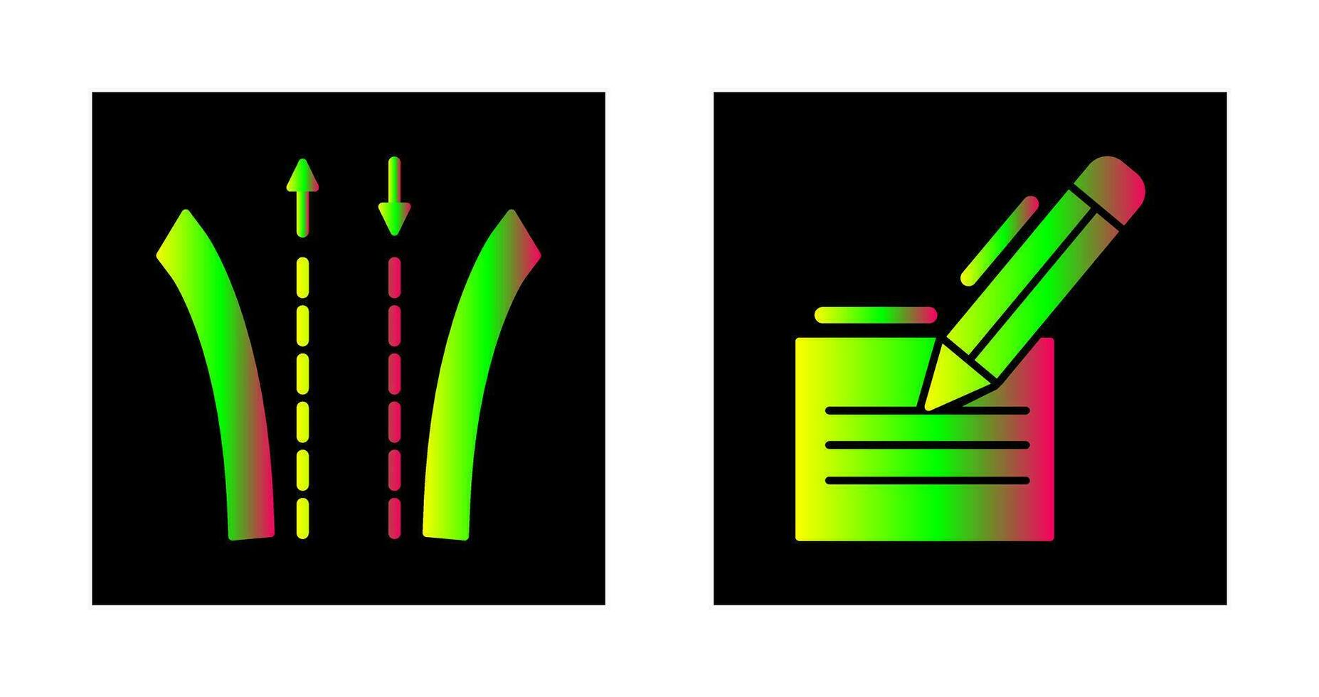 Way and Pen Icon vector