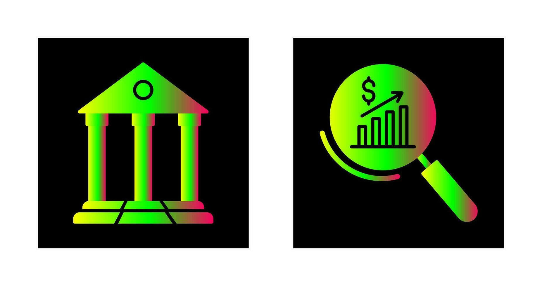 Parthenon and Statistics Icon vector