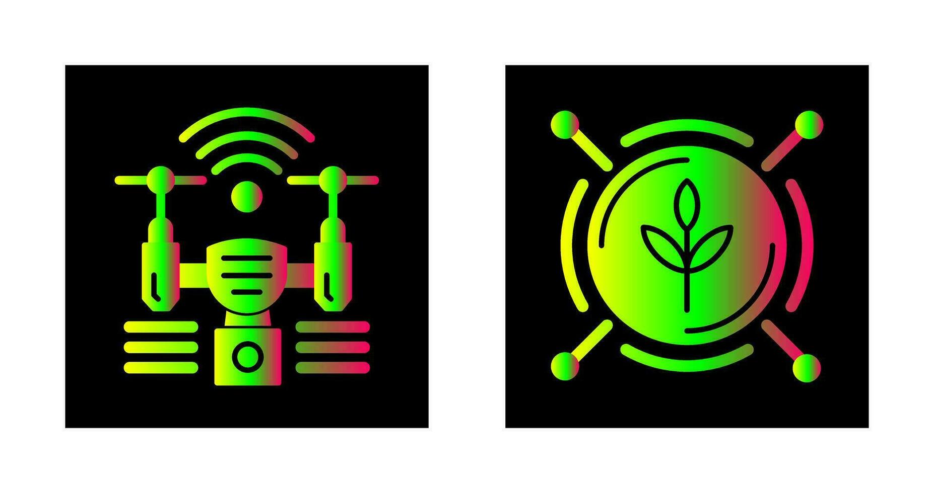 Analytics and Drone Icon vector