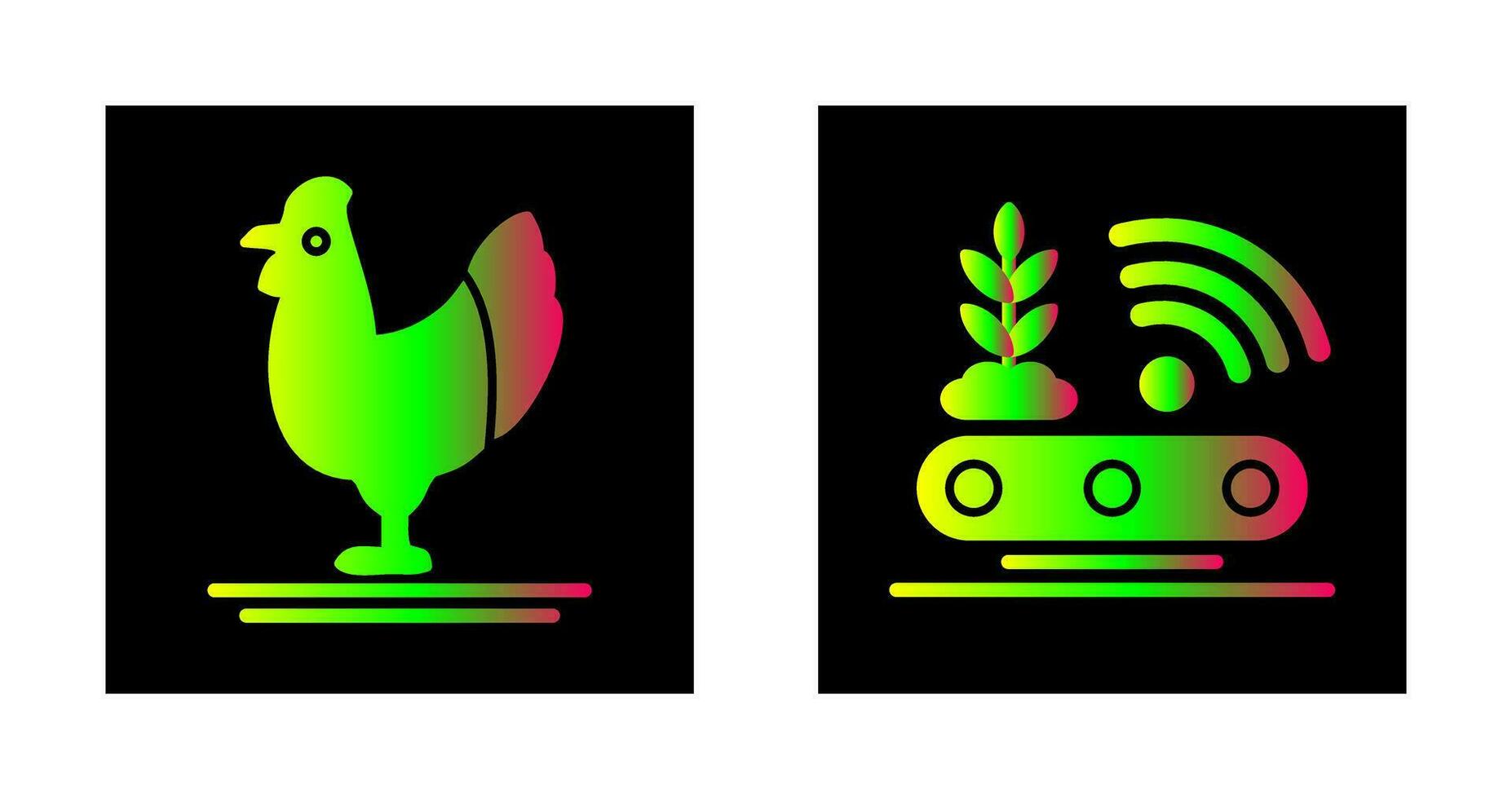 Poultry and Conveyor Icon vector