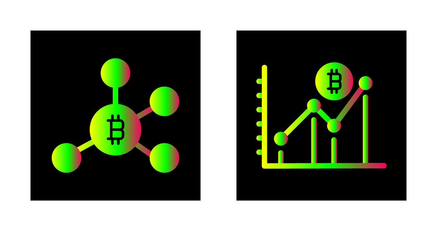 Network and Bars Icon vector