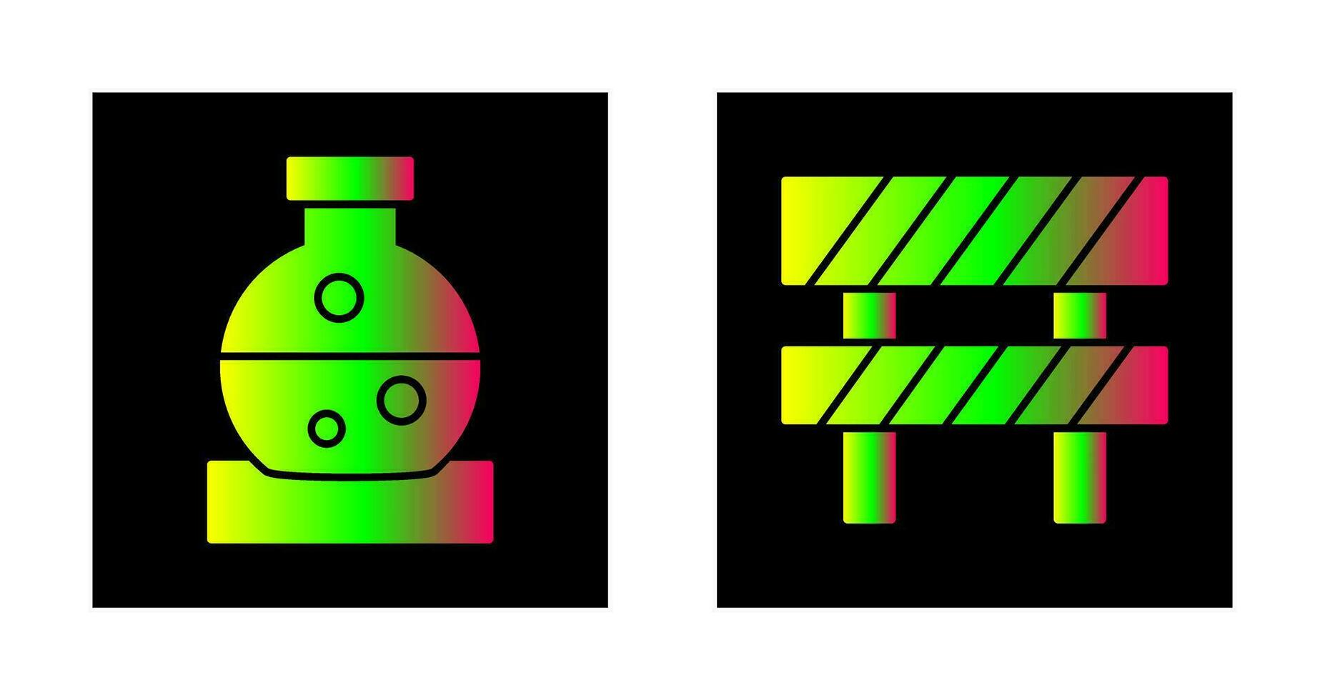 Flask and Barrier Icon vector