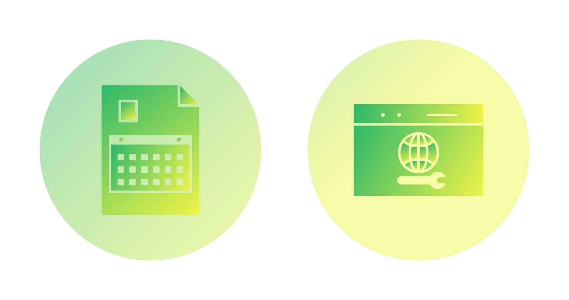 content planning and web support  Icon vector