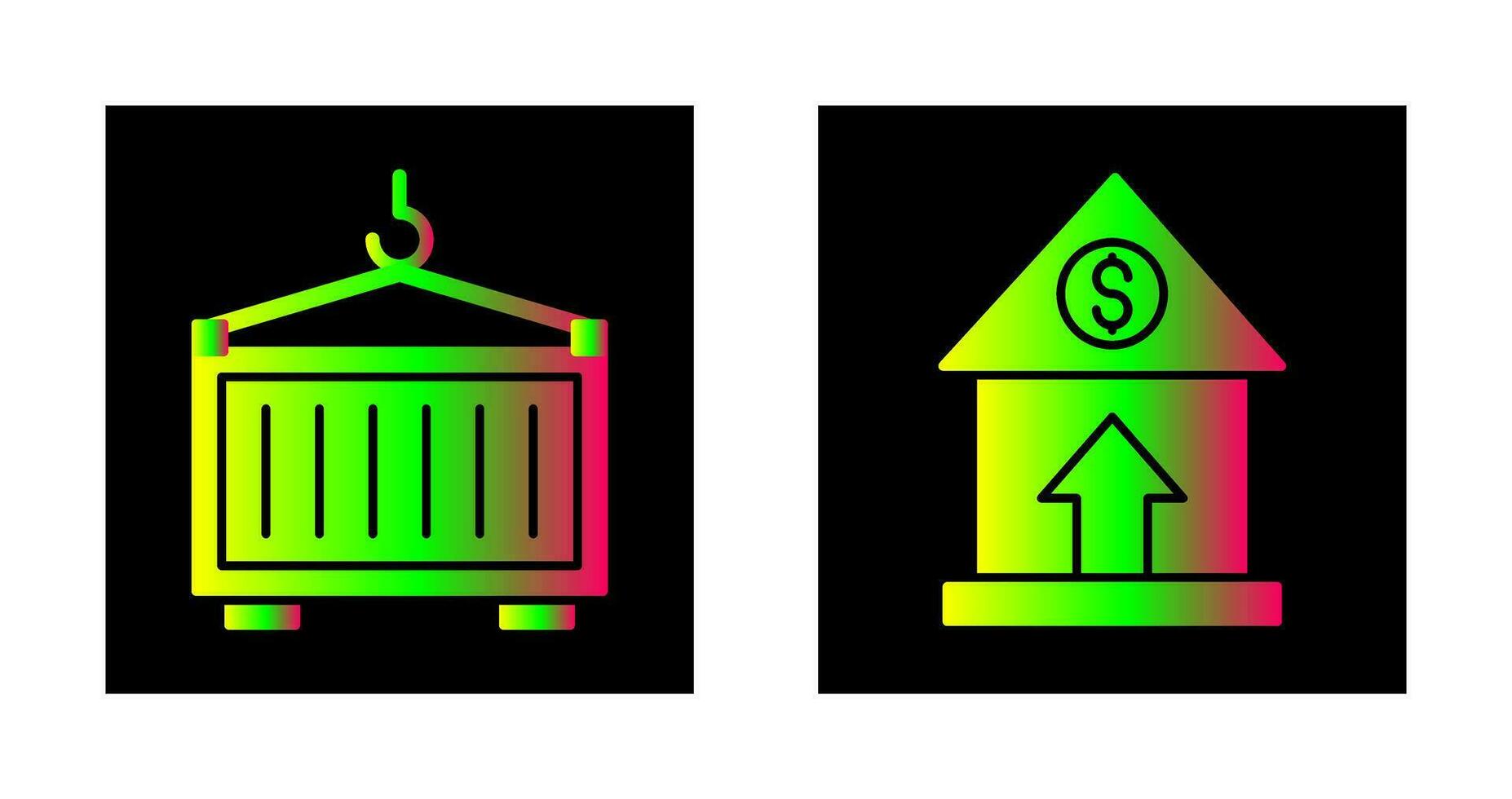 Property Value and Container Icon vector