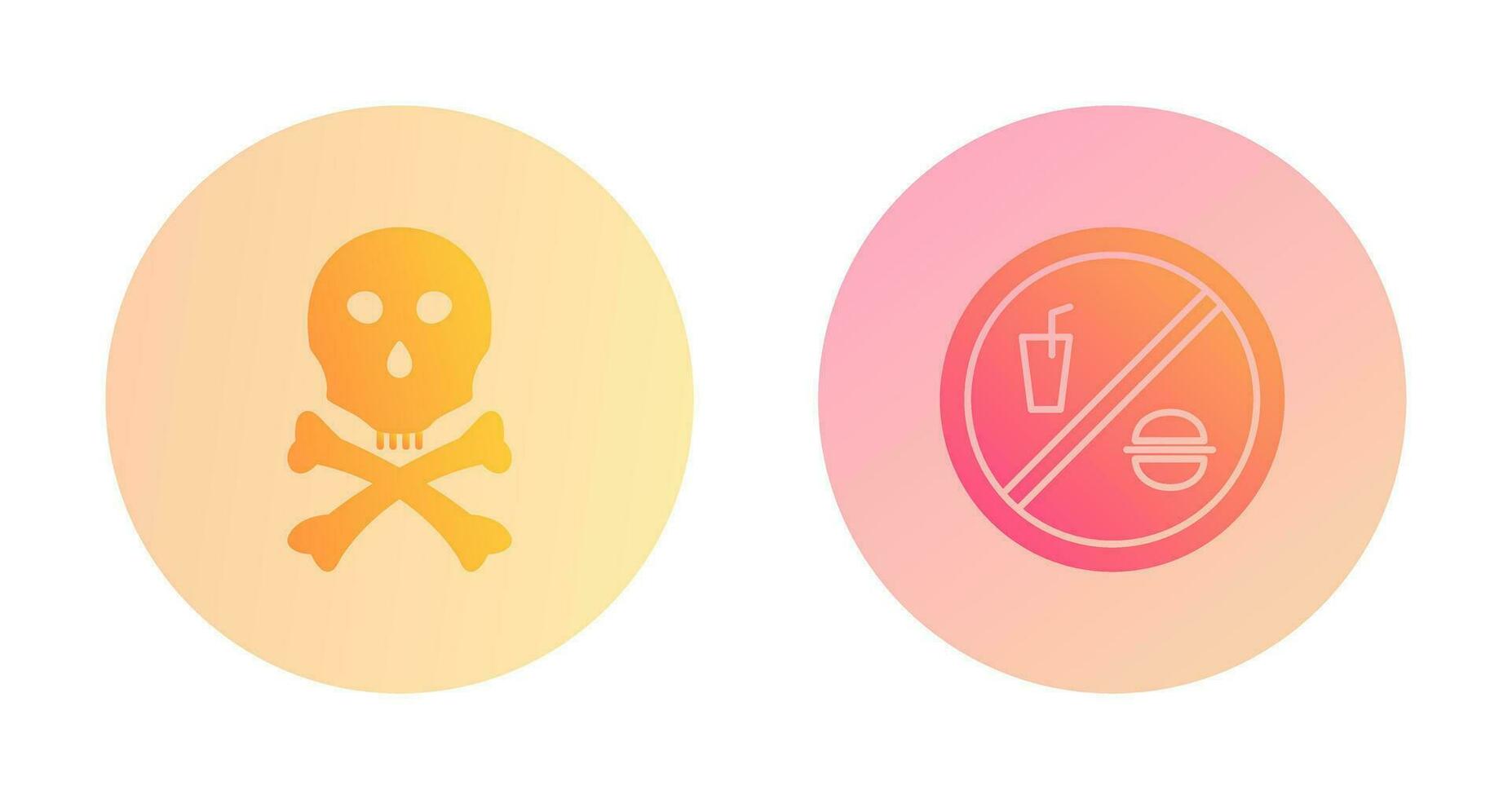 death sign and no foods or drink  Icon vector