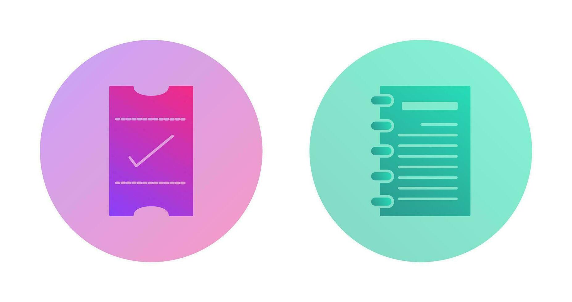 passes and notepad  Icon vector