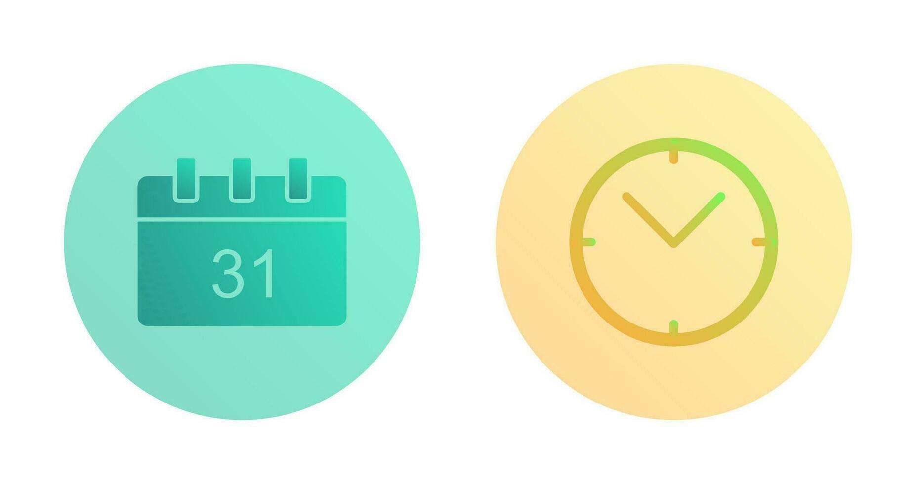 calendar and clock Icon vector