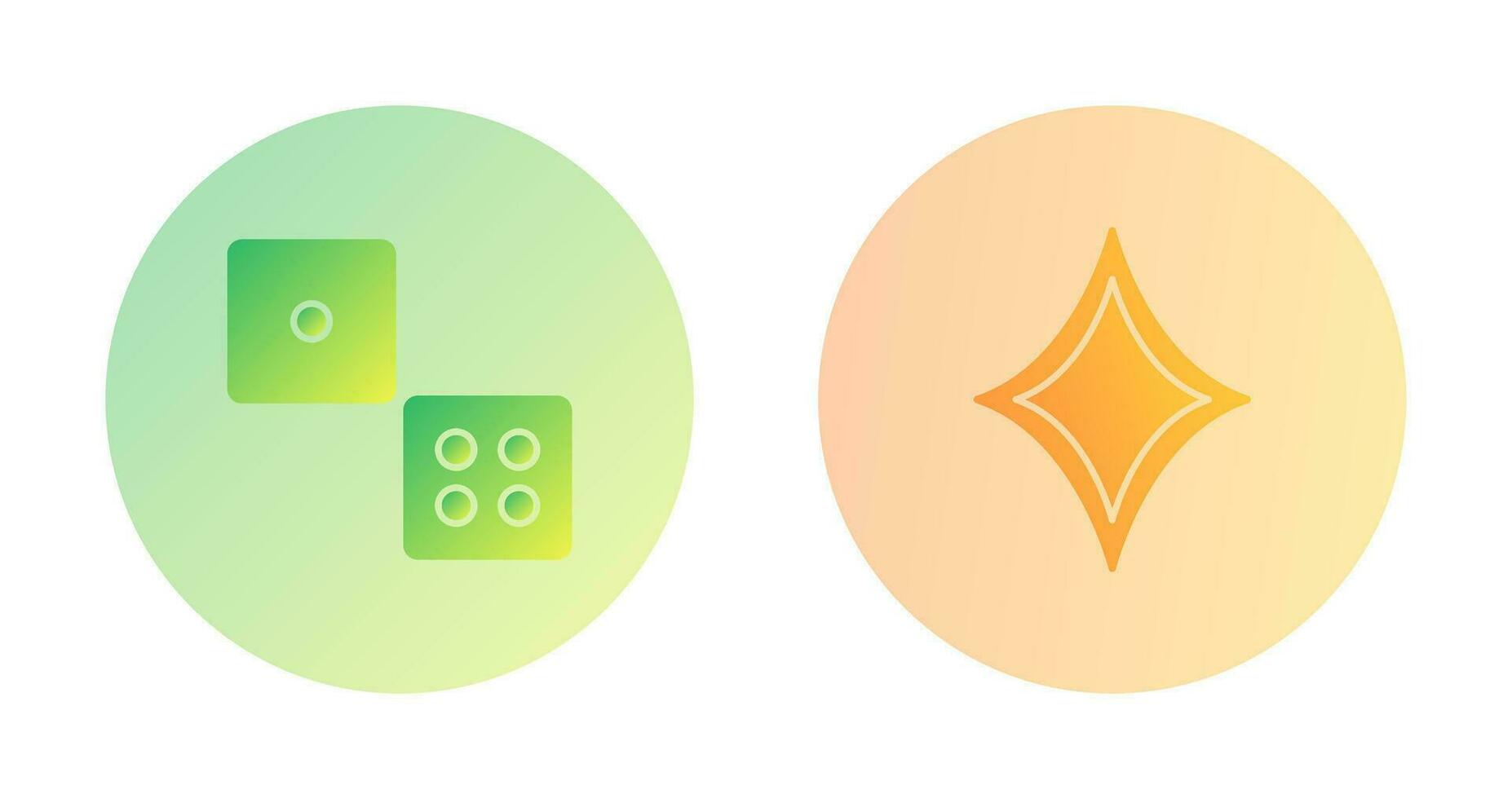 dice and diamond and  Icon vector